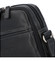 Pánska kožená crossbody taška čierna - Hexagona 107701