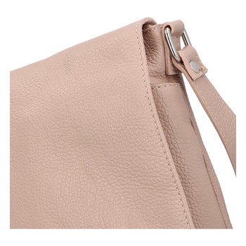 Dámska kožená kabelka bledo ružová - ItalY Ellie