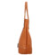 Dámska kožená kabelka cez plece oranžová - Delami Nellis