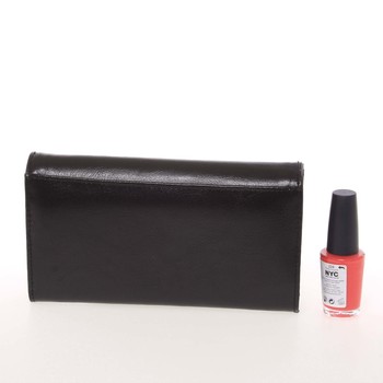 Módna dámska matná kožená peňaženka čierna - Lorenti GF112SL