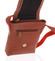 Kožená pánska crossbody taška na doklady červená brúsená 0213