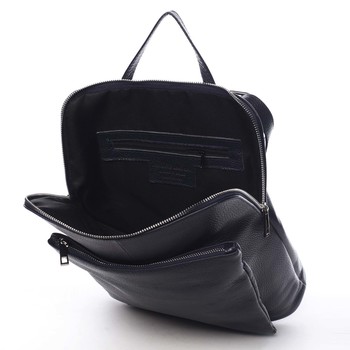 Dámsky kožený batôžtek kabelka čierny - ItalY Houtel