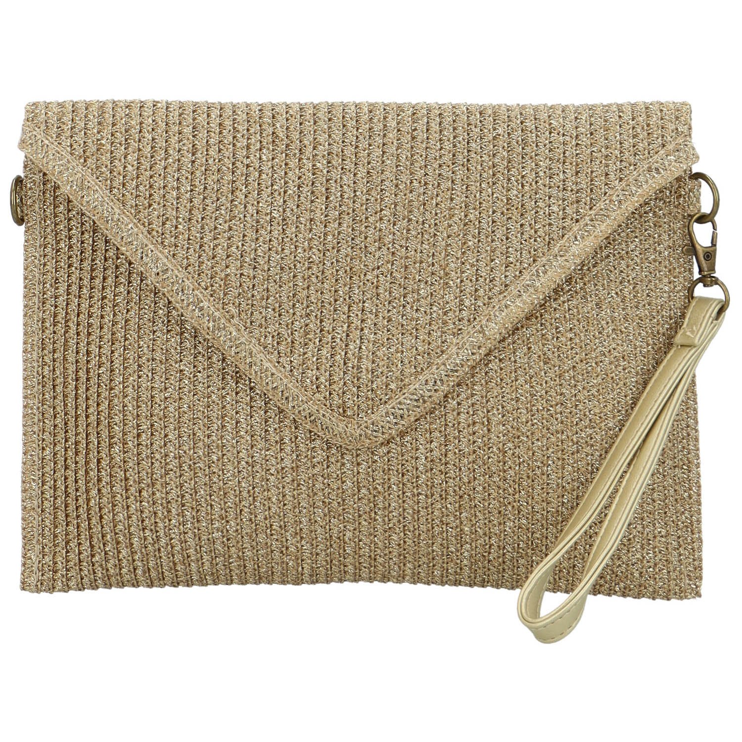 Dámska listová kabelka zlatá - Firenze Paola