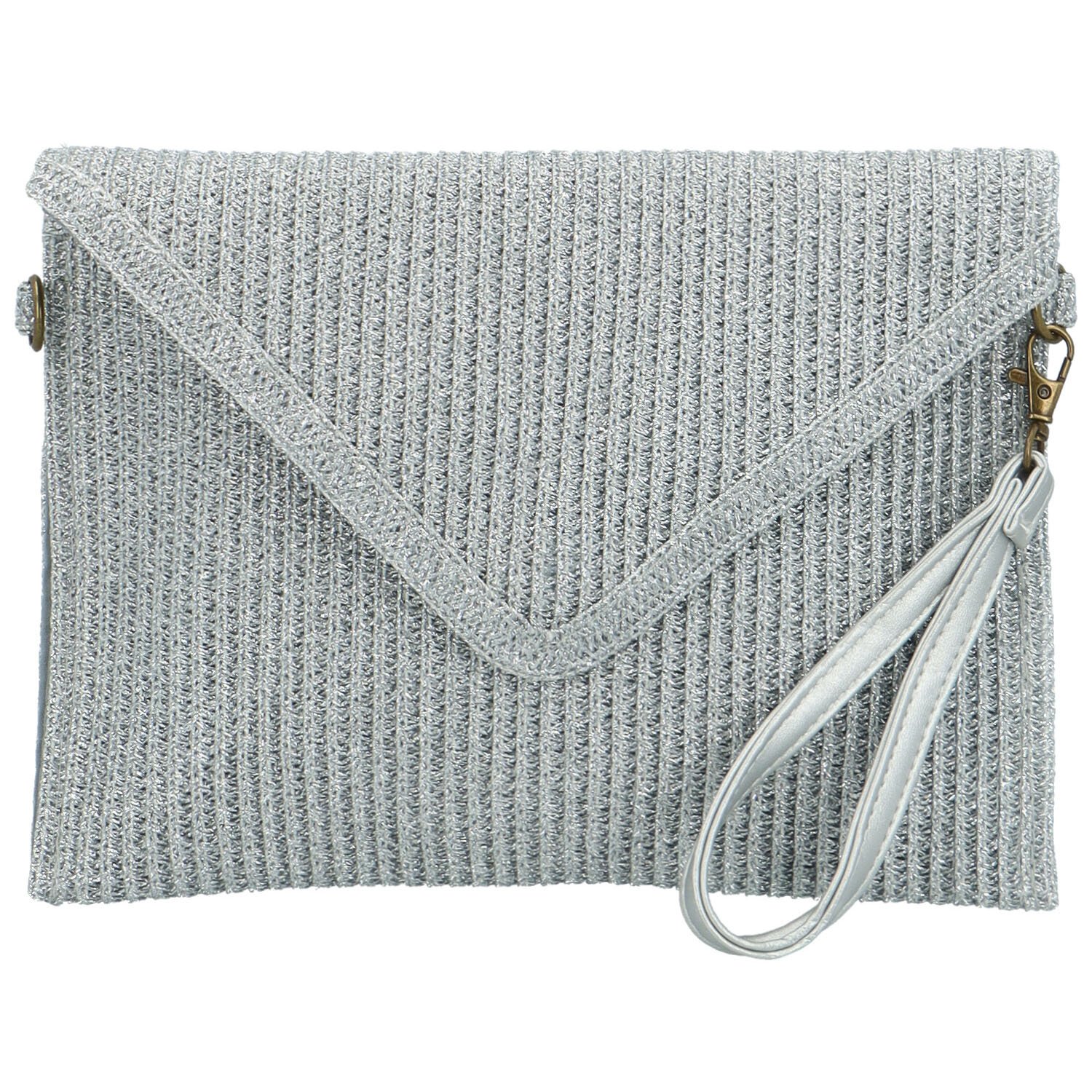 Dámska listová kabelka strieborná - Firenze Paola