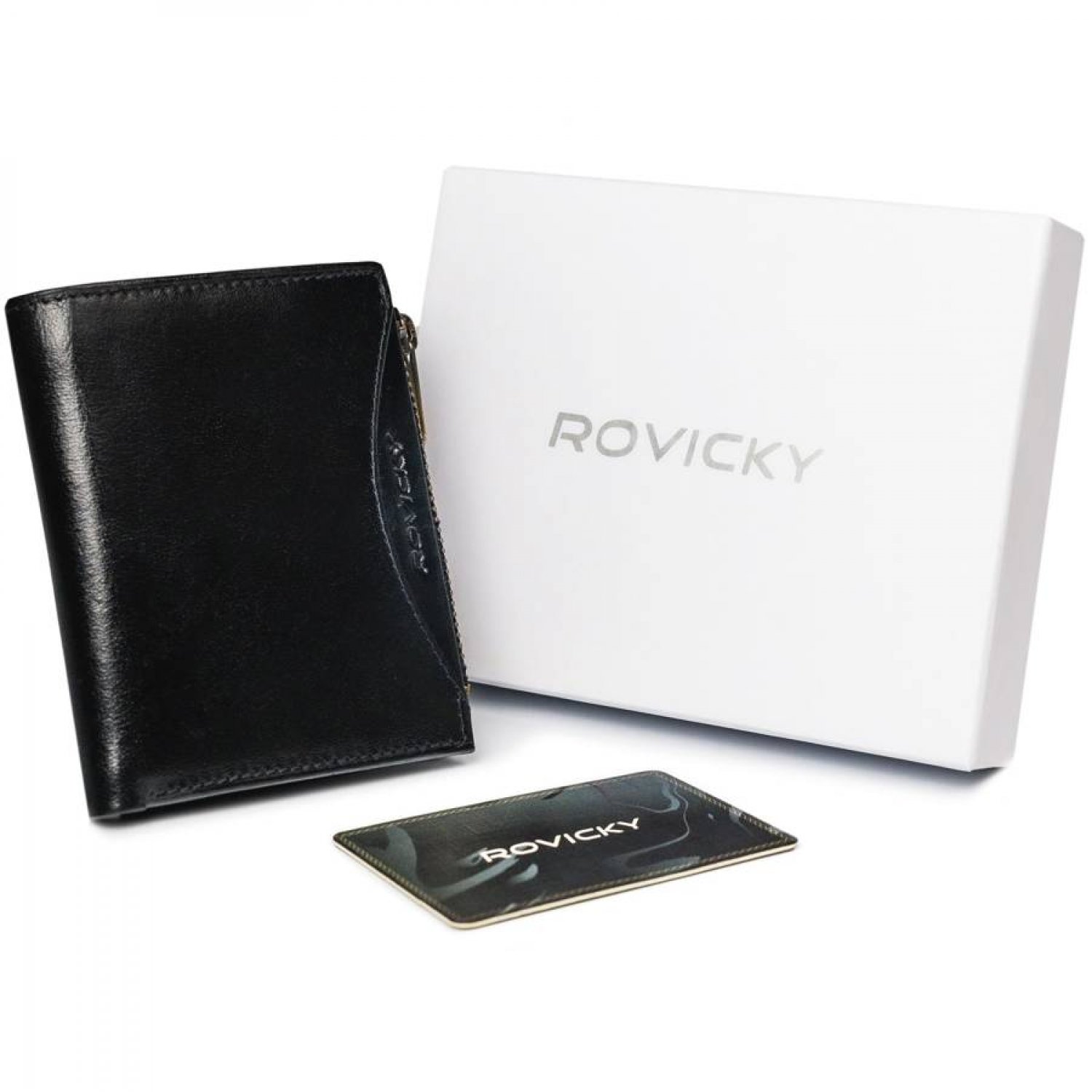Pánska kožená peňaženka čierna - Rovicky Carlos