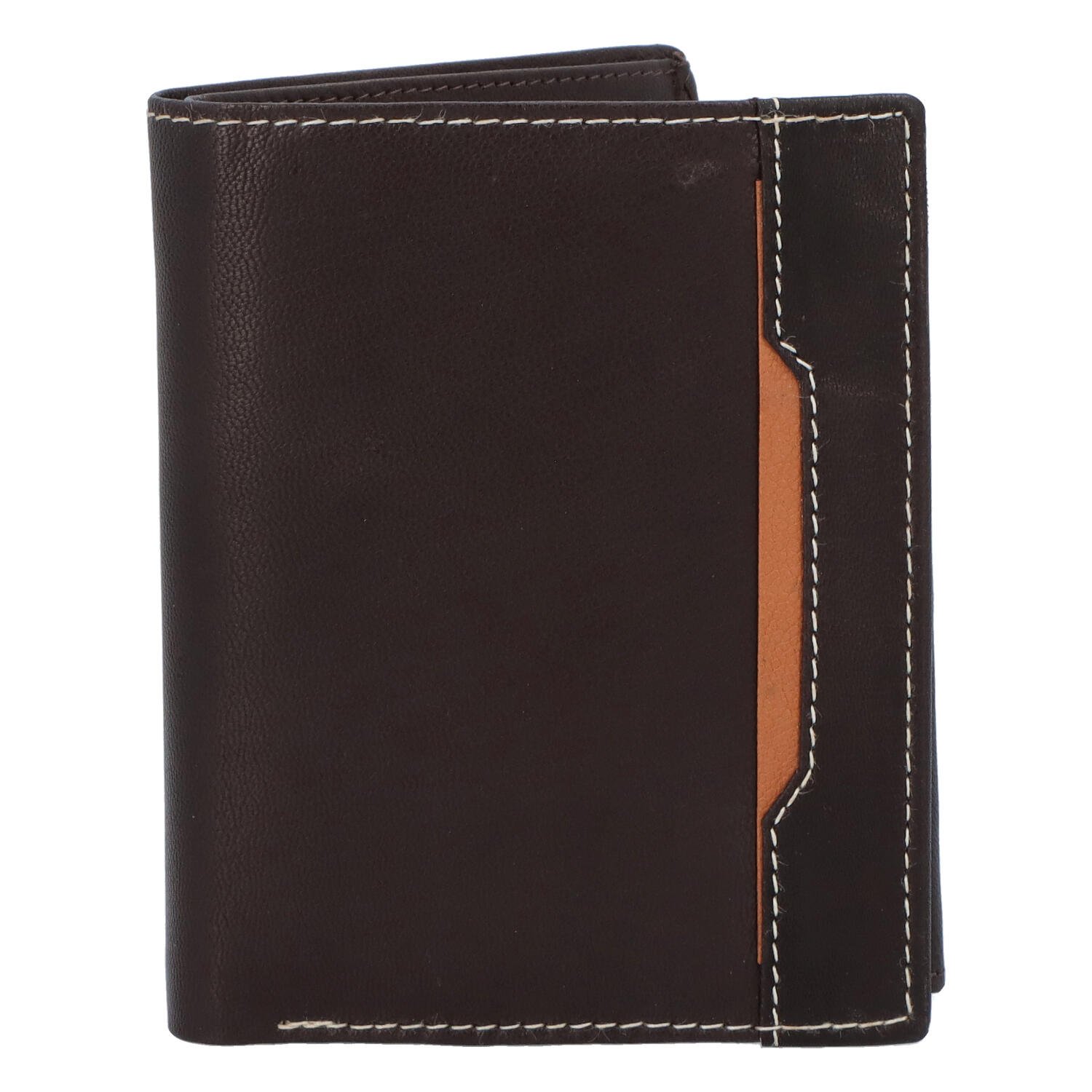 Pánska kožená peňaženka tmavo hnedá - Diviley Cuong