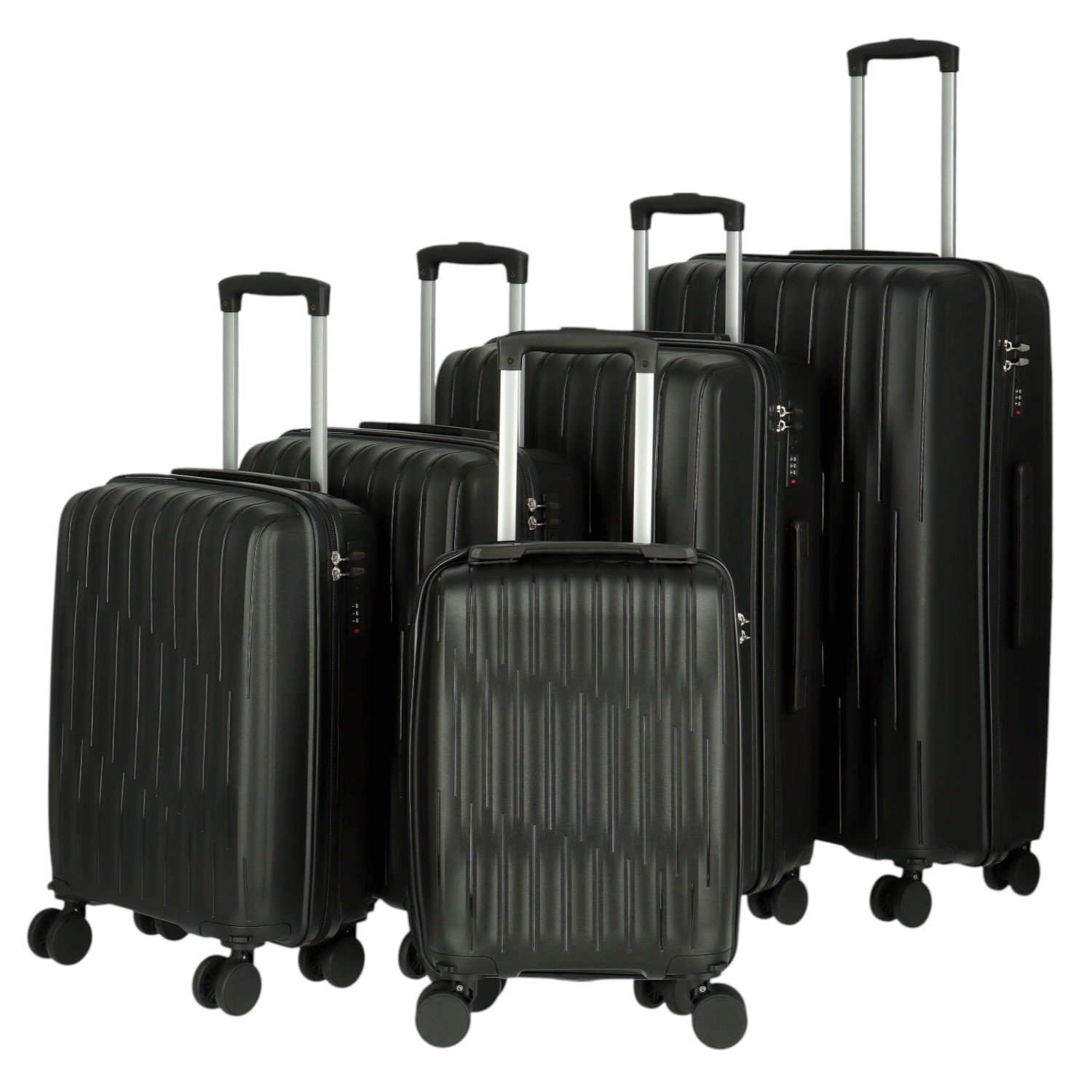 Cestovný plastový kufor čierny - Ormi Torian SADA