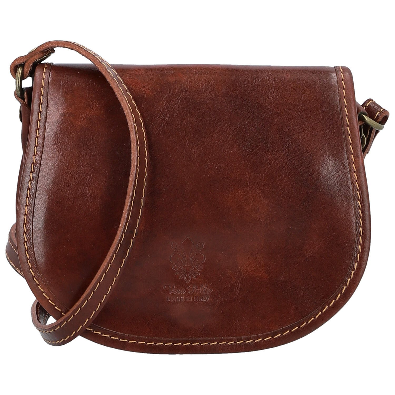 Dámska kožená crossbody hnedá - Delami Melisa