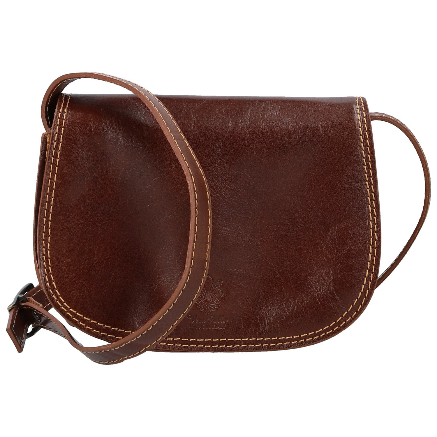 Dámska kožená crossbody hnedá - Delami Belinda