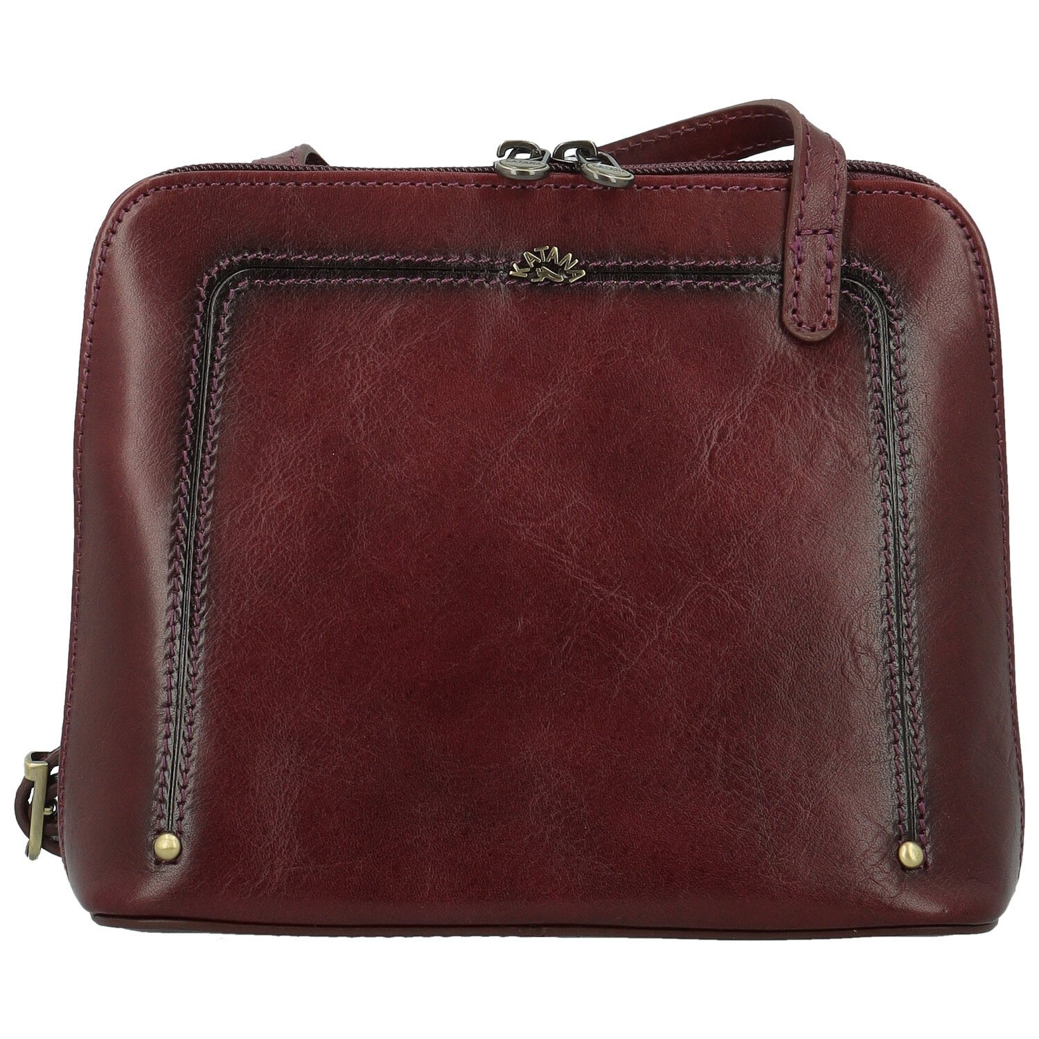 Dámska kožená crossbody kabelka hnedá - Katana Elenka