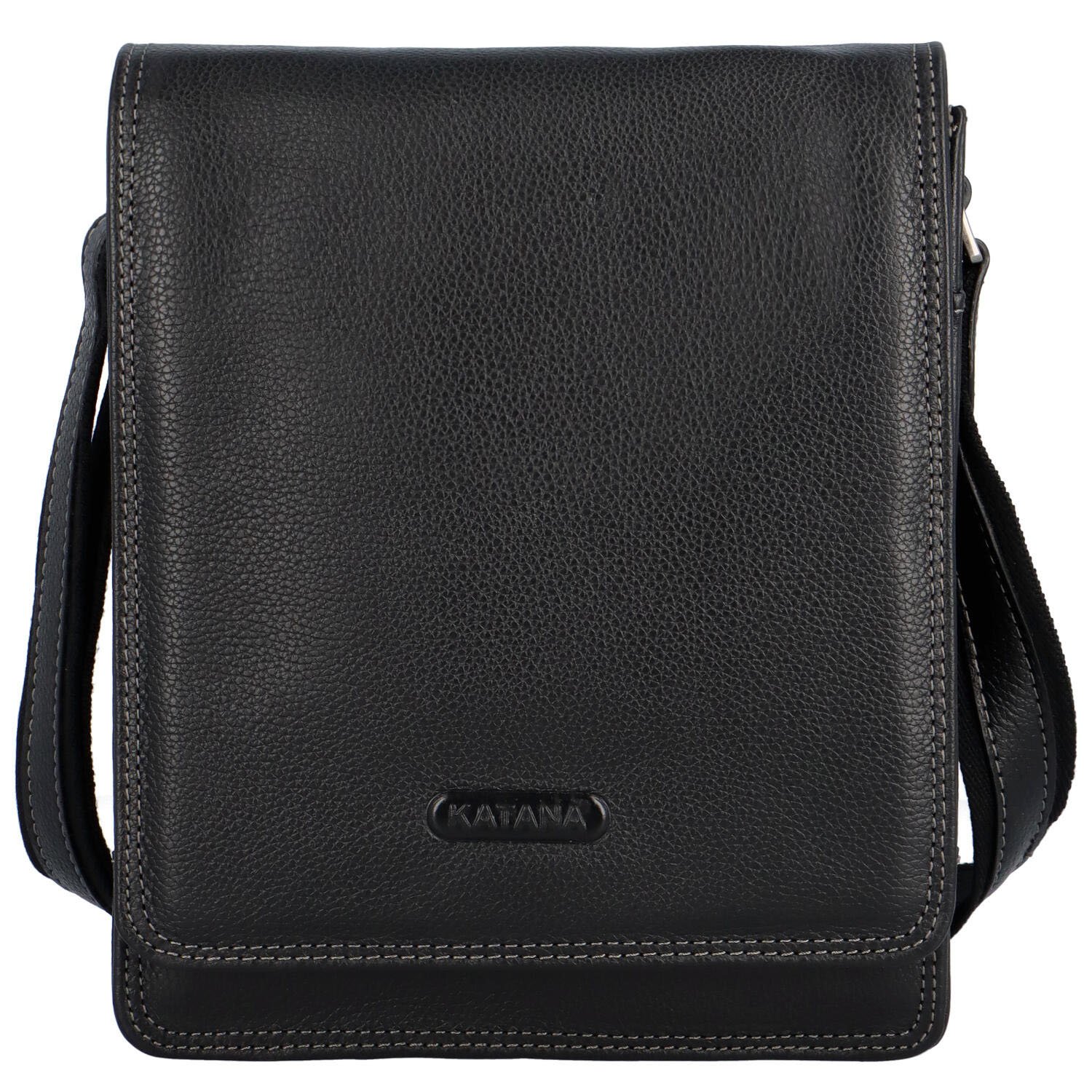Pánska kožená crossbody taška čierna - Katana Rorry