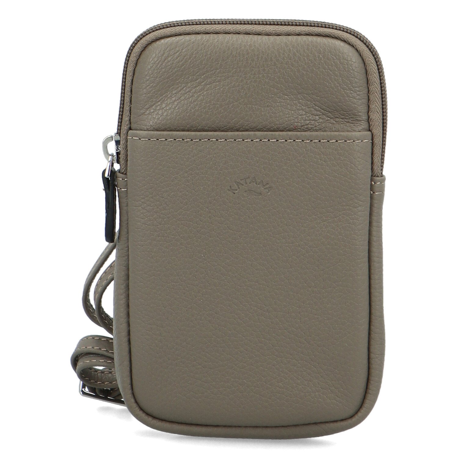 Dámske kožené crossbody vrecko sivé - Katana Soffix