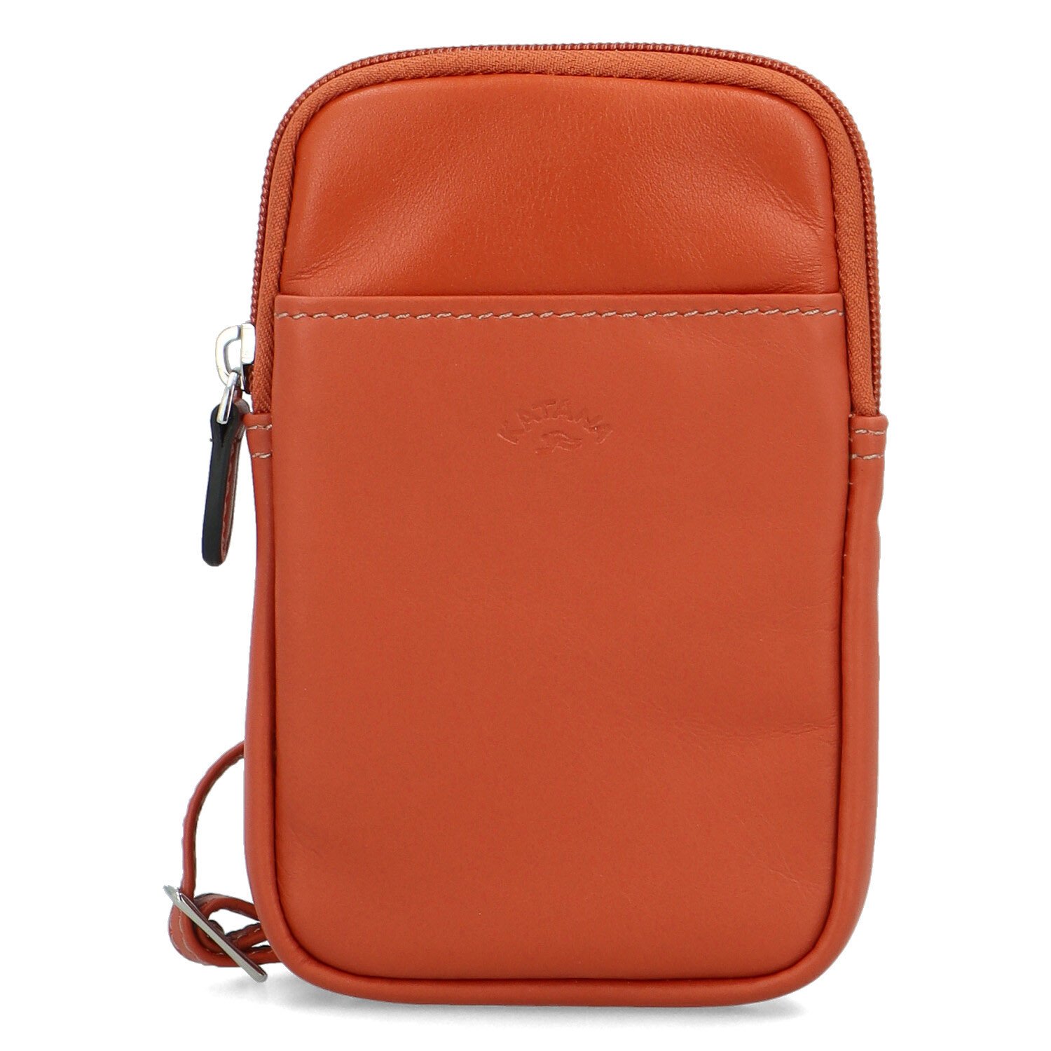 Dámske kožené crossbody vrecko oranžové - Katana Soffix