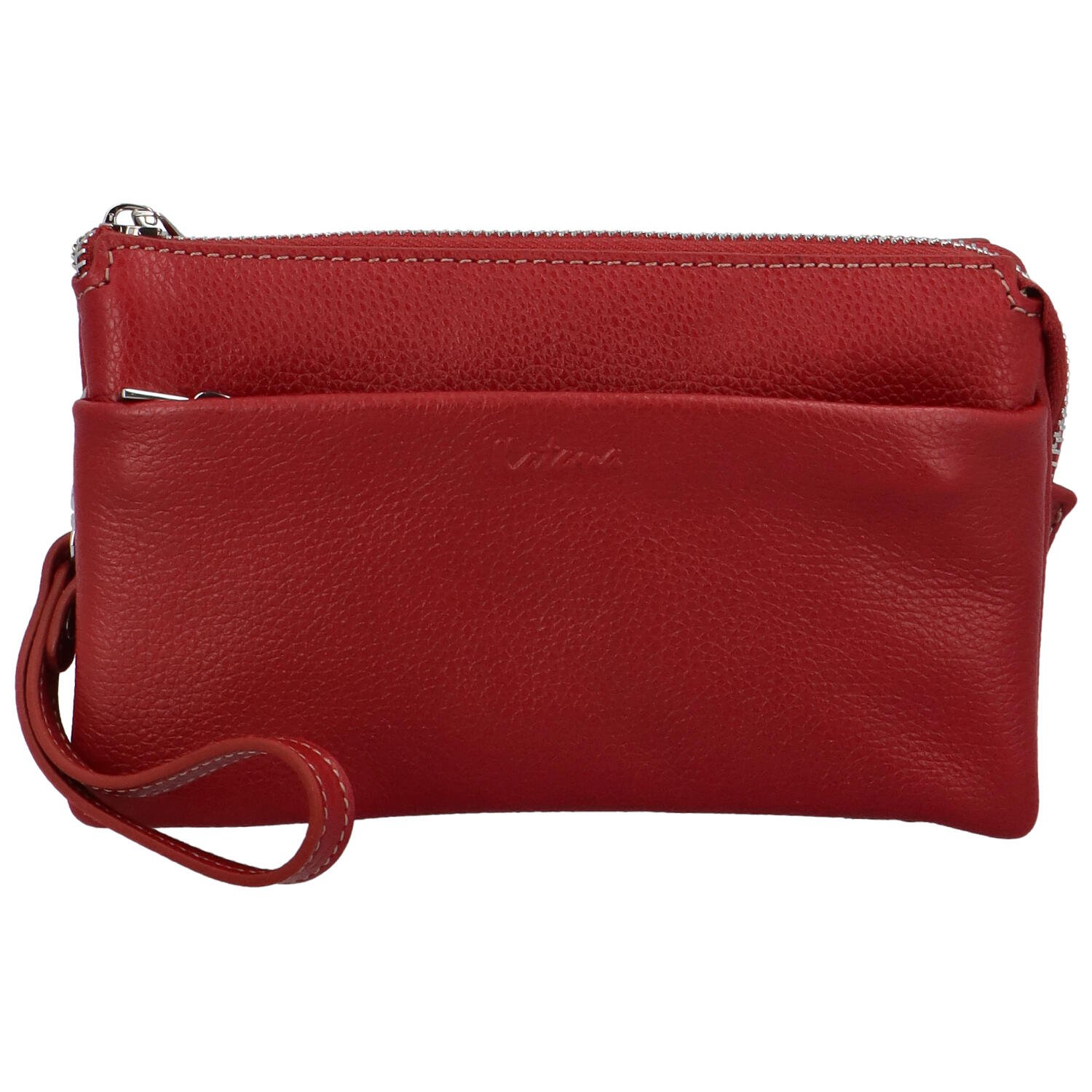 Dámska kožená crossbody kabelka tmavo červená - Katana Isola