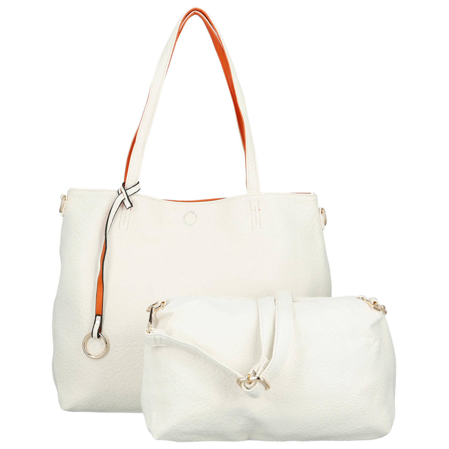 Dámska moderná kabelka cez rameno biela - Firenze Prestige 2v1