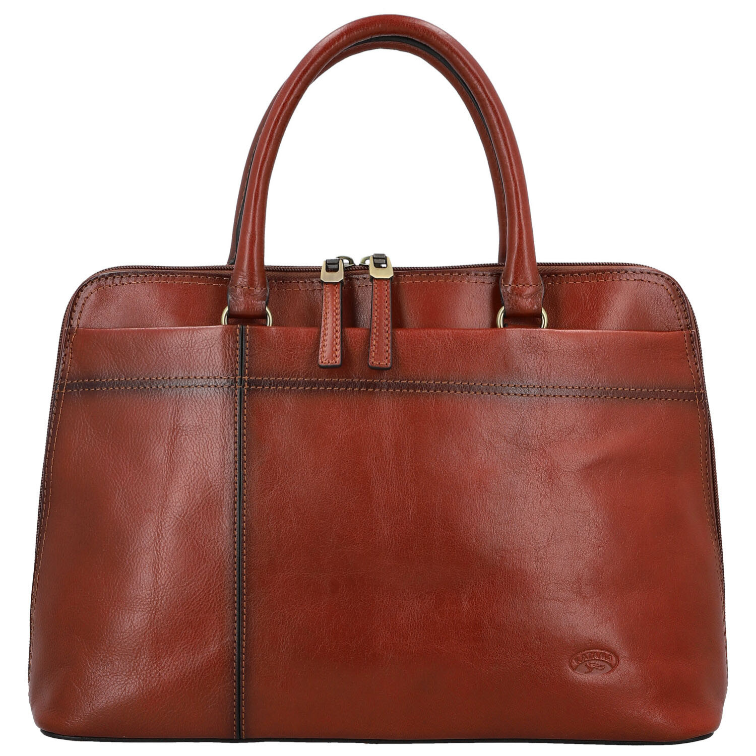 Dámska kožená kabelka do ruky hnedá - Katana Arifa