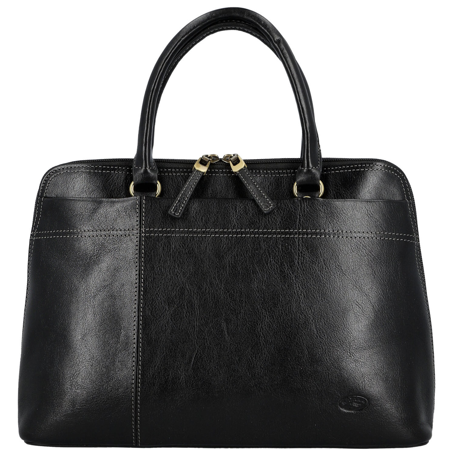 Dámska kožená kabelka do ruky čierna - Katana Arifa