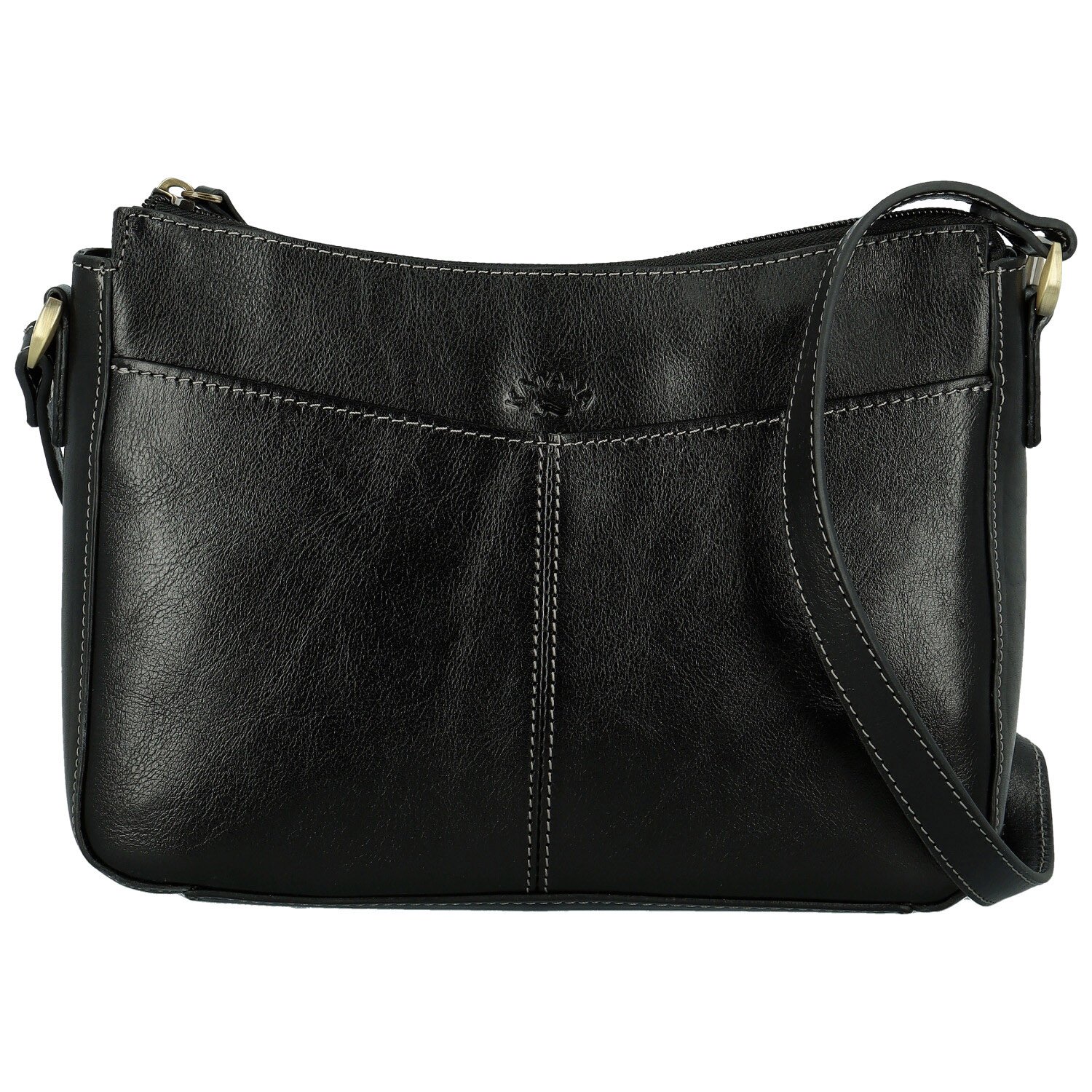 Dámska kožená crossbody kabelka čierna - Katana Ristta