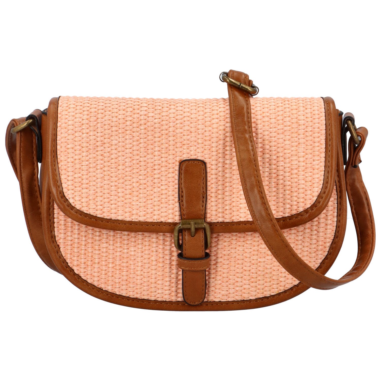 Dámska crossbody kabelka lososovo oranžová - Firenze Drumy