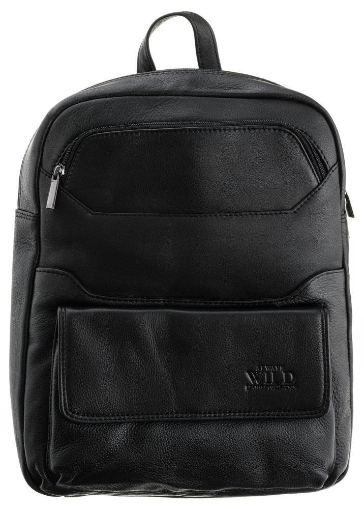 Pánsky kožený batoh čierny - Wild Ronel
