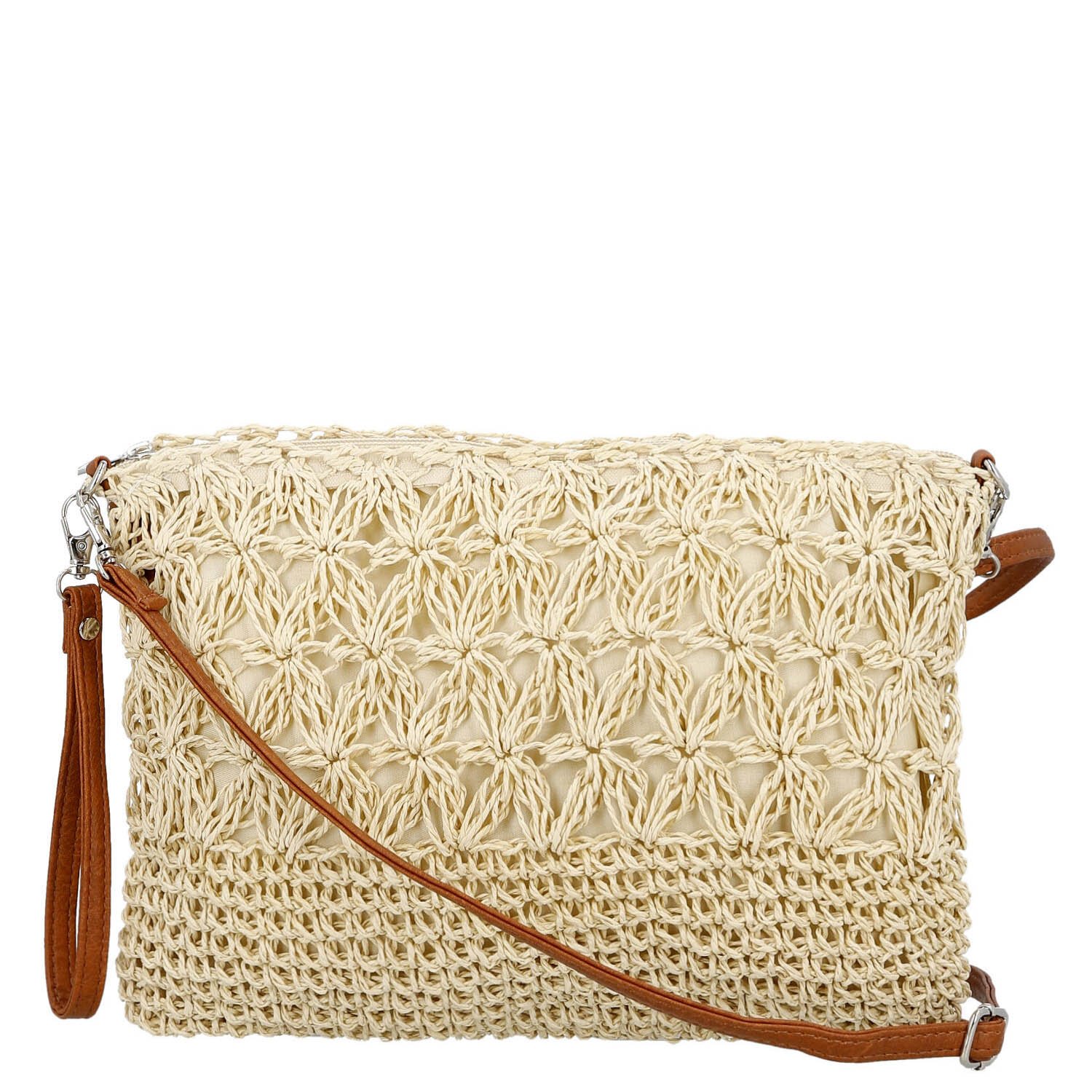 Dámska crossbody kabelka krémová - Firenze Seiya