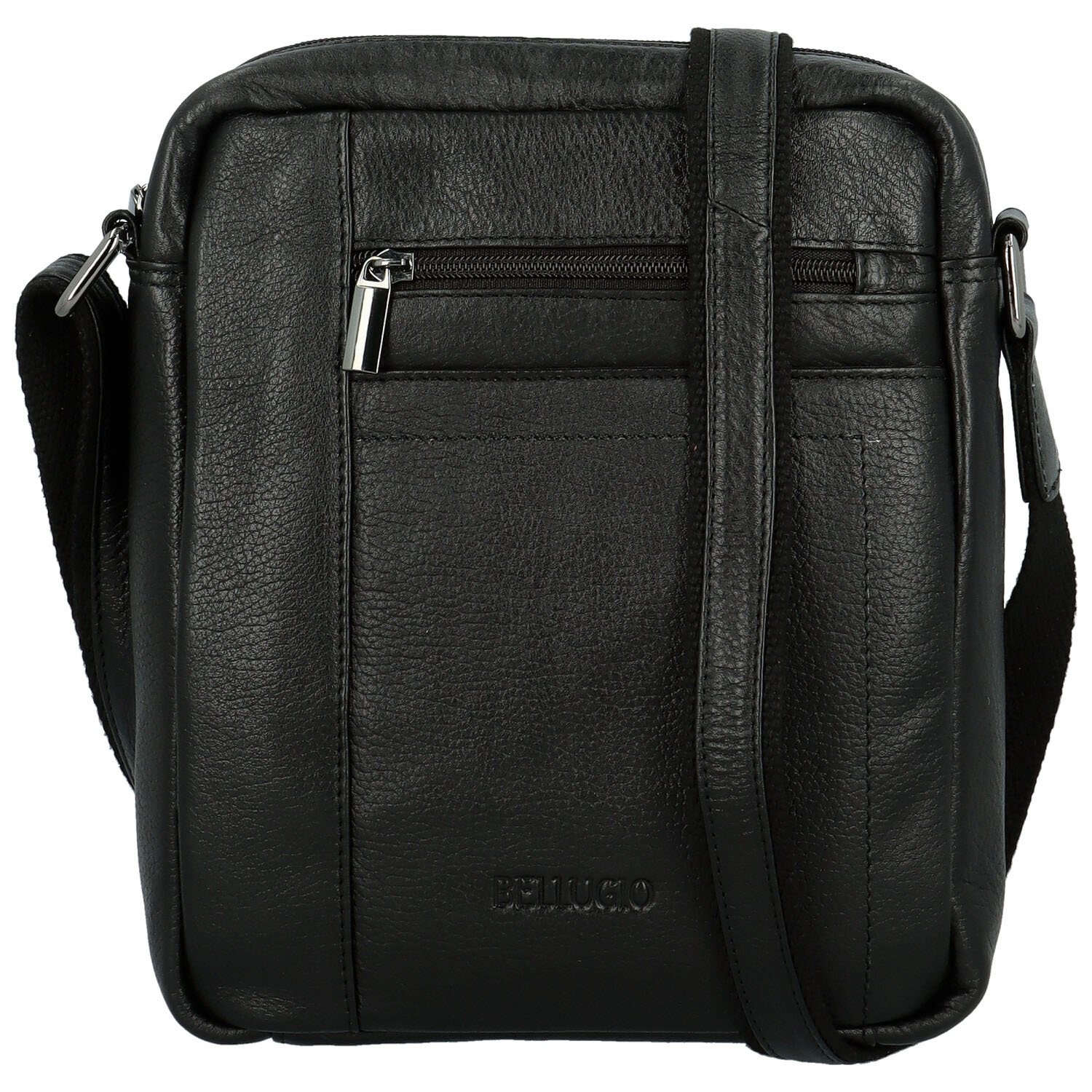 Pánska kožená crossbody taška čierna - Bellugio Donis