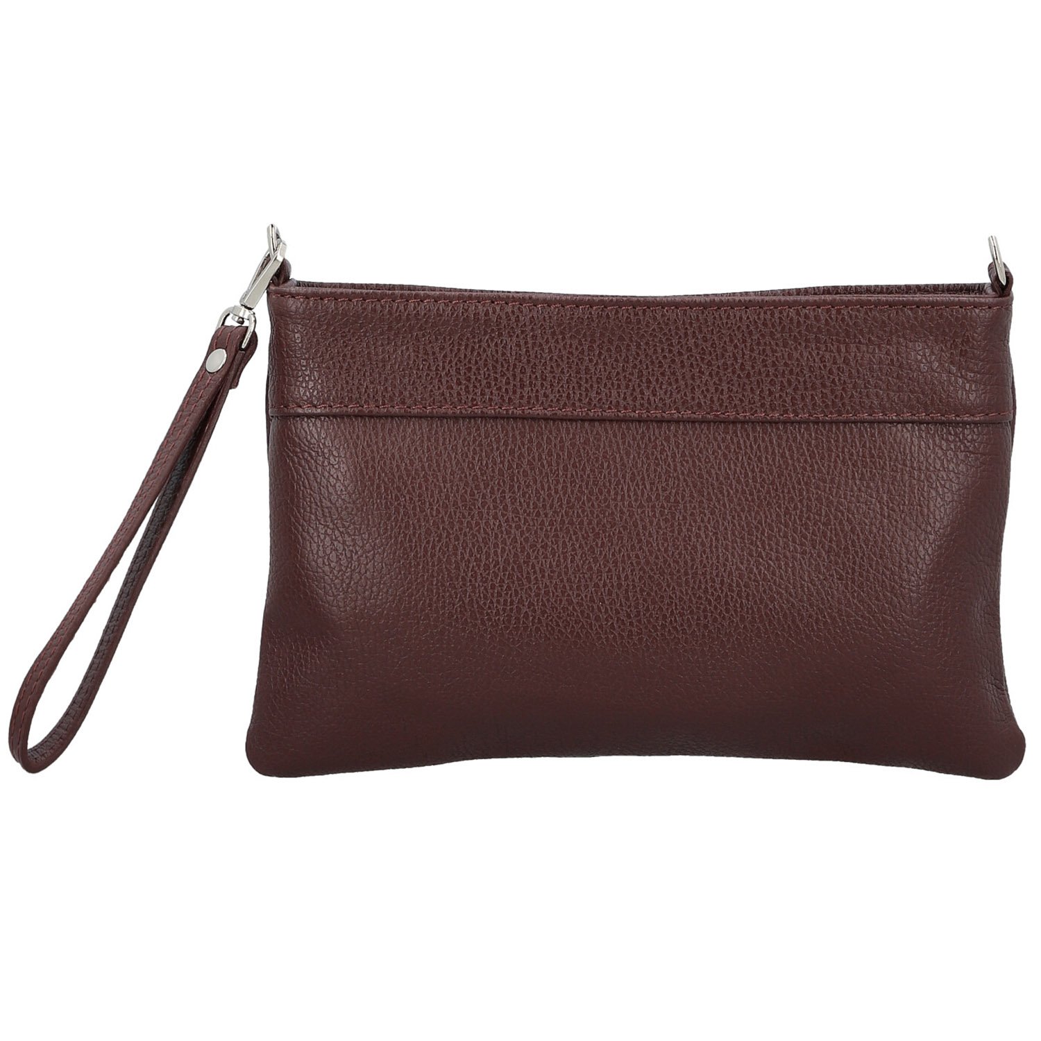 Dámska kožená crossbody kabelka tmavo vínová - Delami Vera Pelle Denica