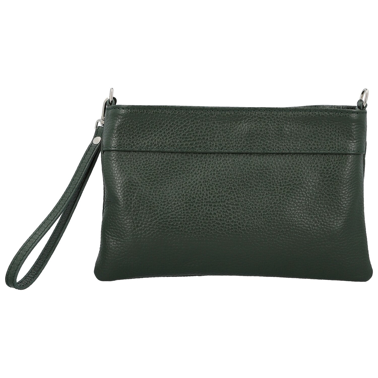 Dámska kožená crossbody kabelka tmavo zelená - Delami Vera Pelle Denica