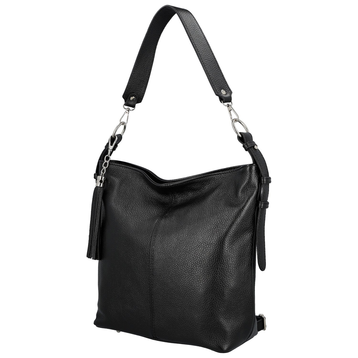 Dámska kožená kabelka do ruky čierna - Delami Vera Pelle Ameli