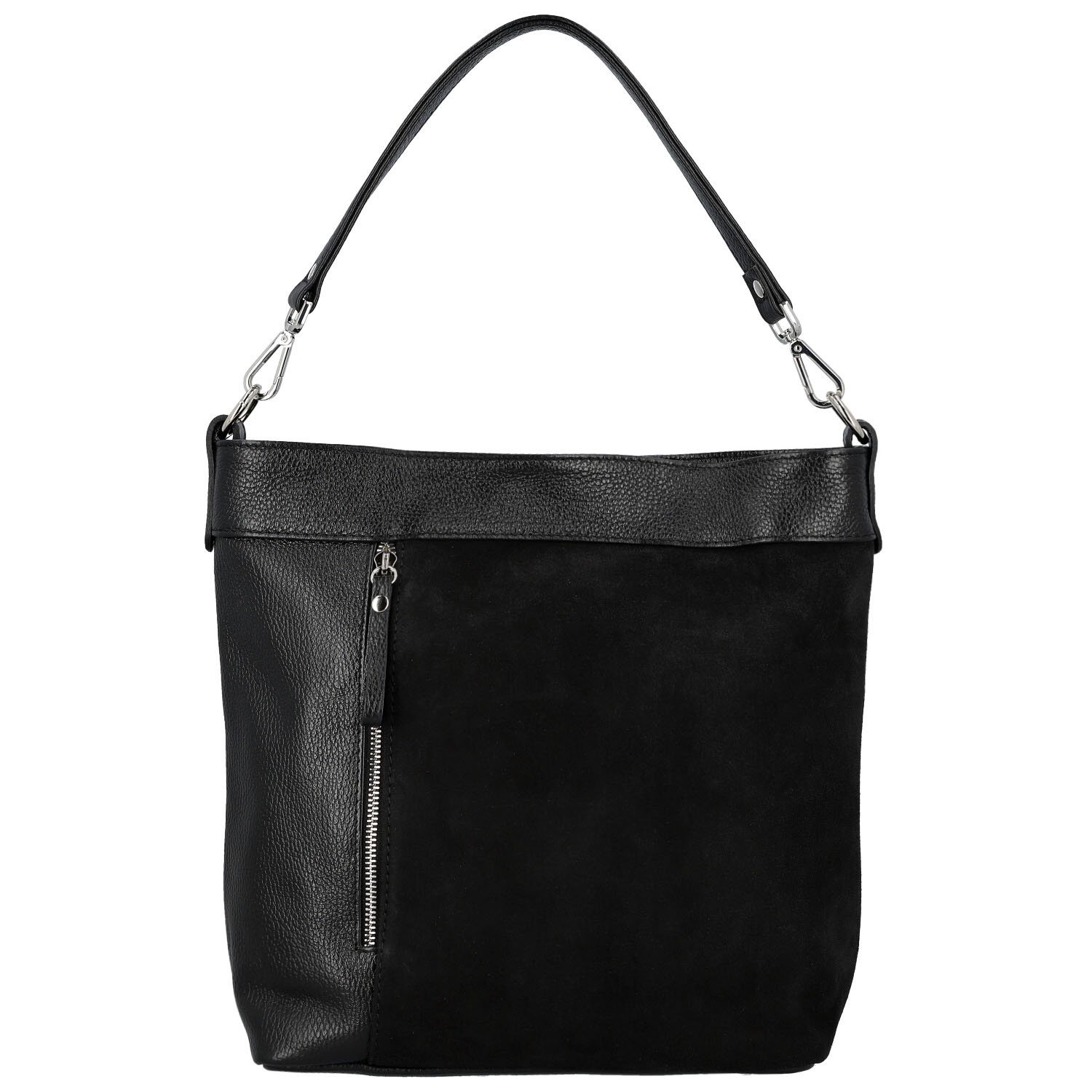 Dámska kožená kabelka do ruky čierna - Delami Vera Pelle Aneli