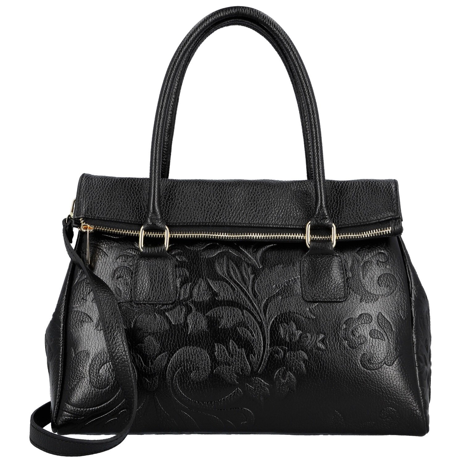 Dámska kožená kabelka do ruky čierna - Delami Vera Pelle Arjana