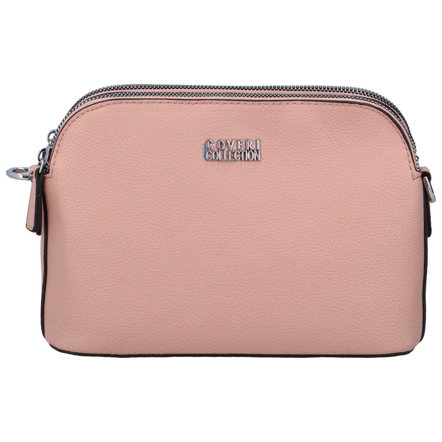 Pevná dámska crossbody kabelka ružová - Coveri Layla