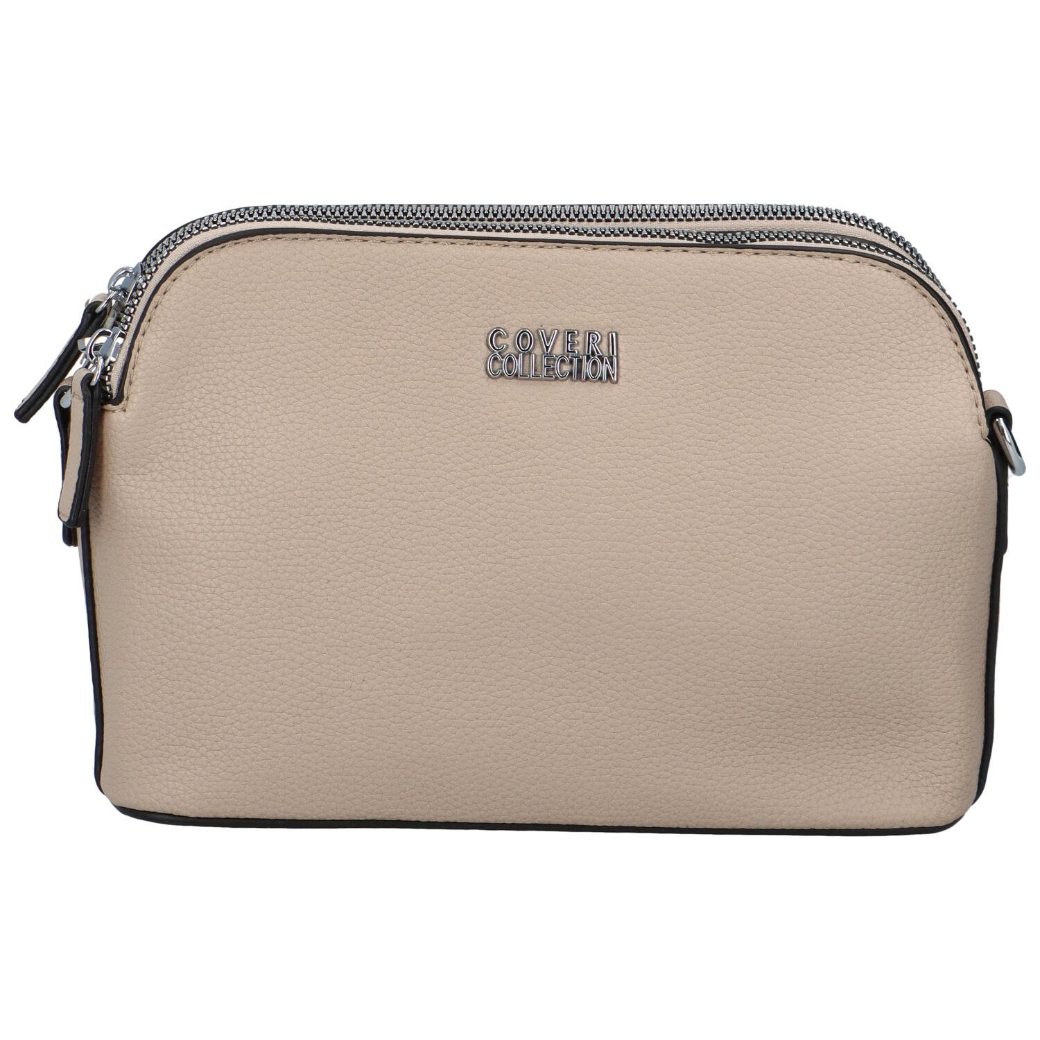 Pevná dámska crossbody kabelka taupe - Coveri Layla