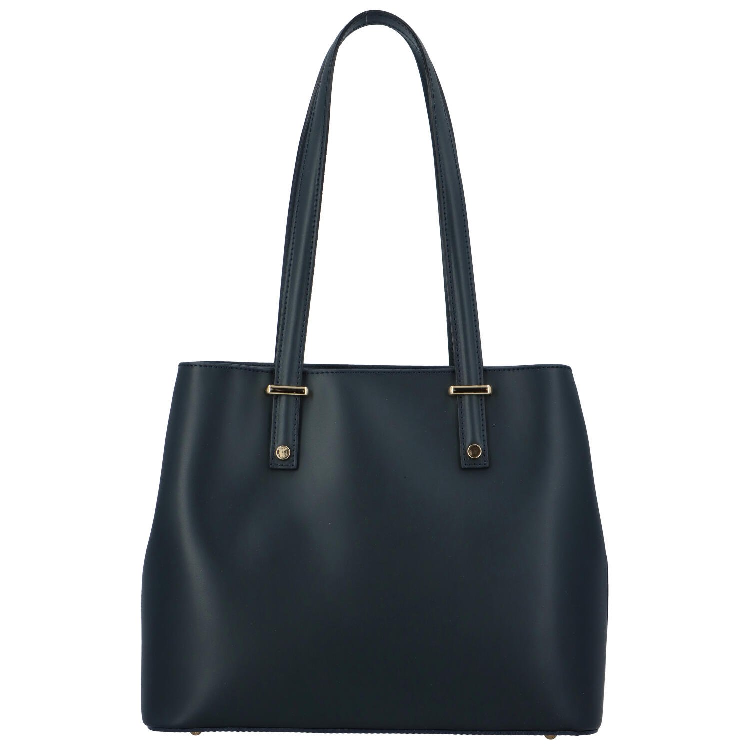 Exkluzívna dámska kožená kabelka tmavo modrá - ItalY Logistilla New