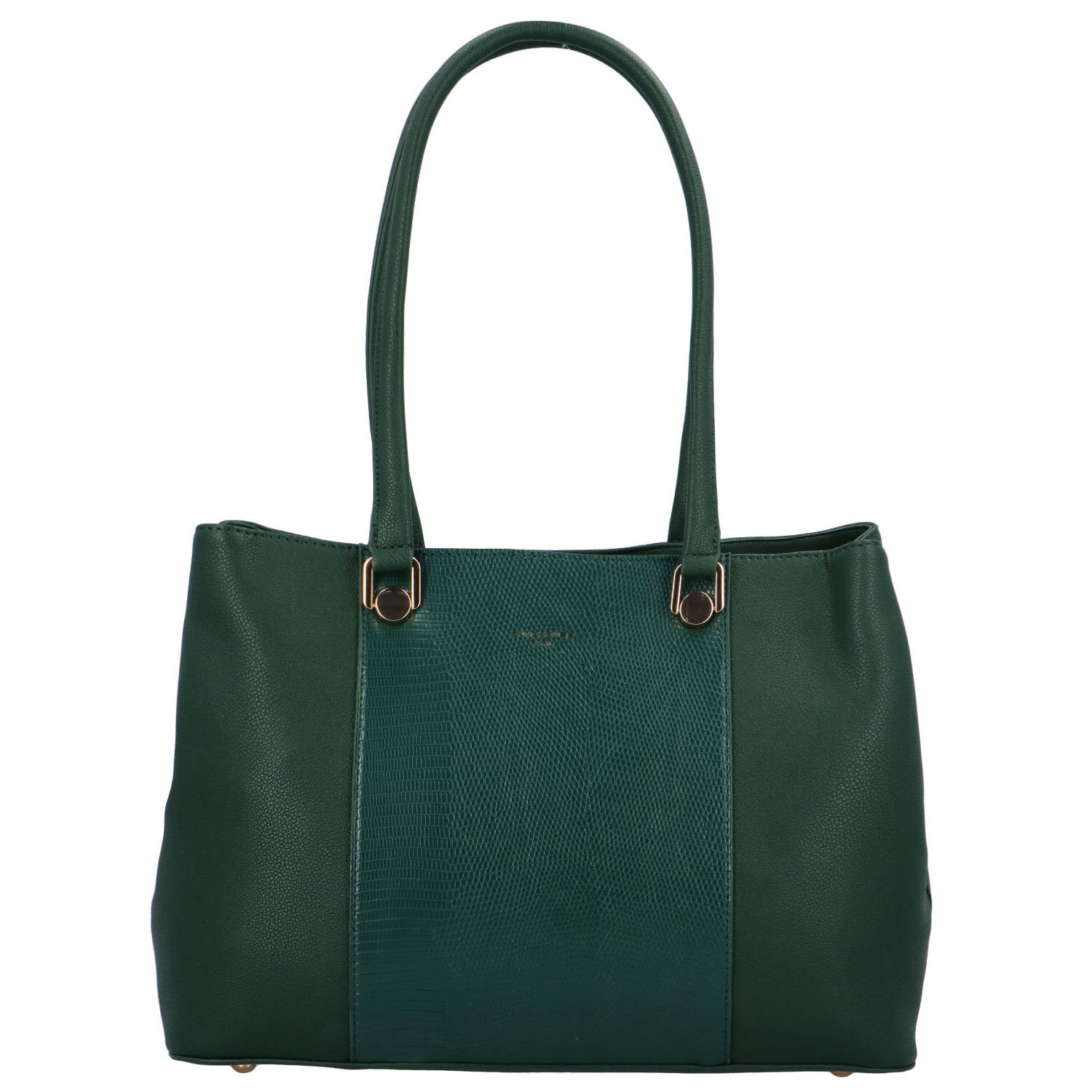 Dámska kabelka cez plece tmavozelená - David Jones Reti