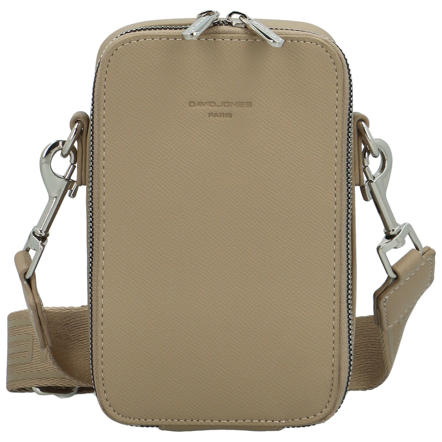 Dámska crossbody kabelka tmavobéžová - David Jones Perzida