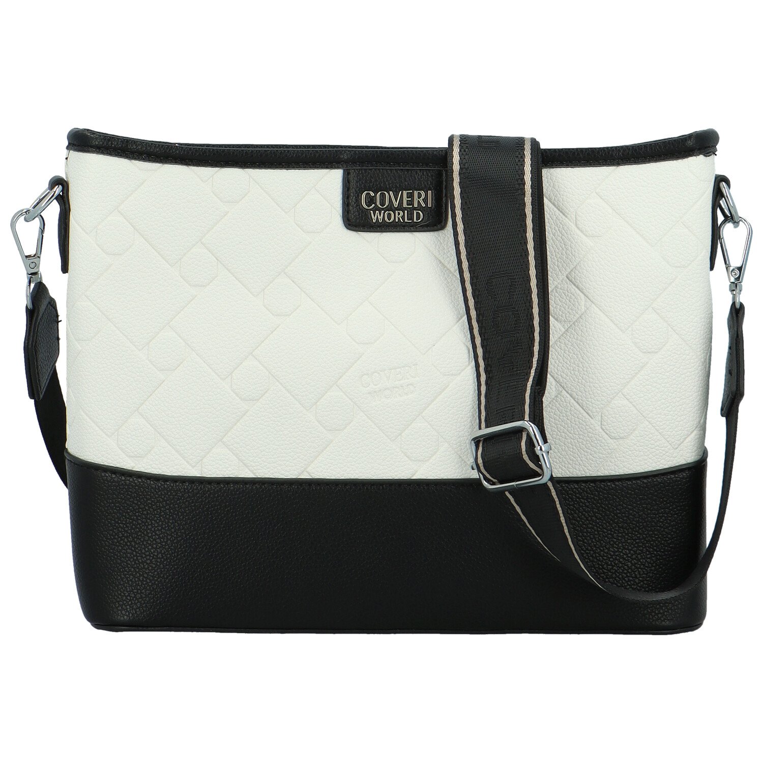 Dámska crossbody kabelka čiernobiela - Coveri Dirké