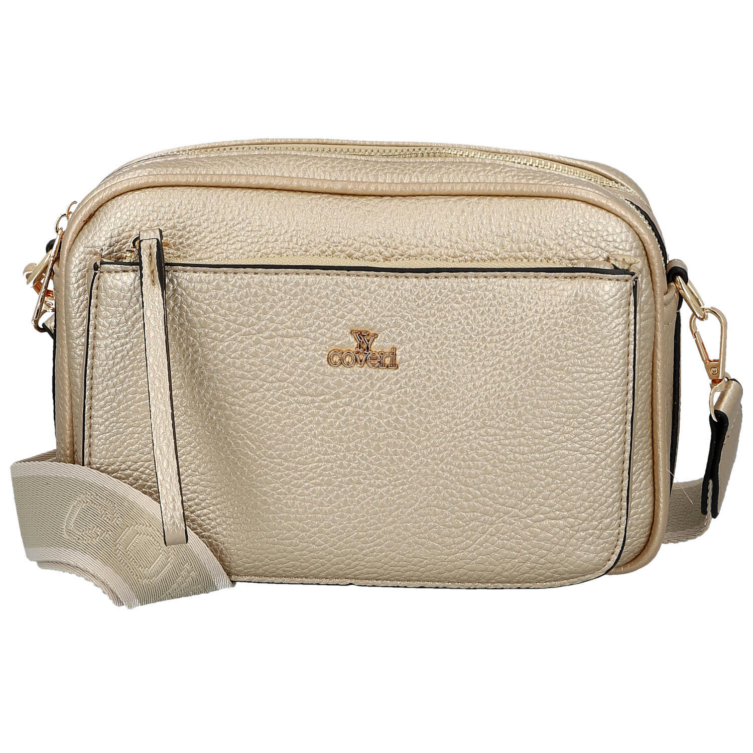 Dámska crossbody kabelka zlatá - Coveri Flori