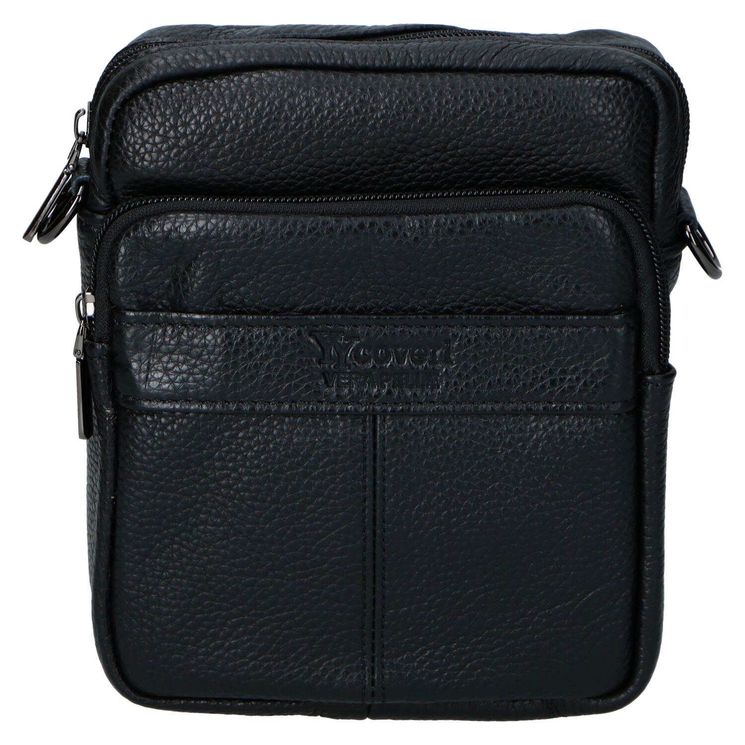 Pánska kožená crossbody taška čierna - Coveri Fabien