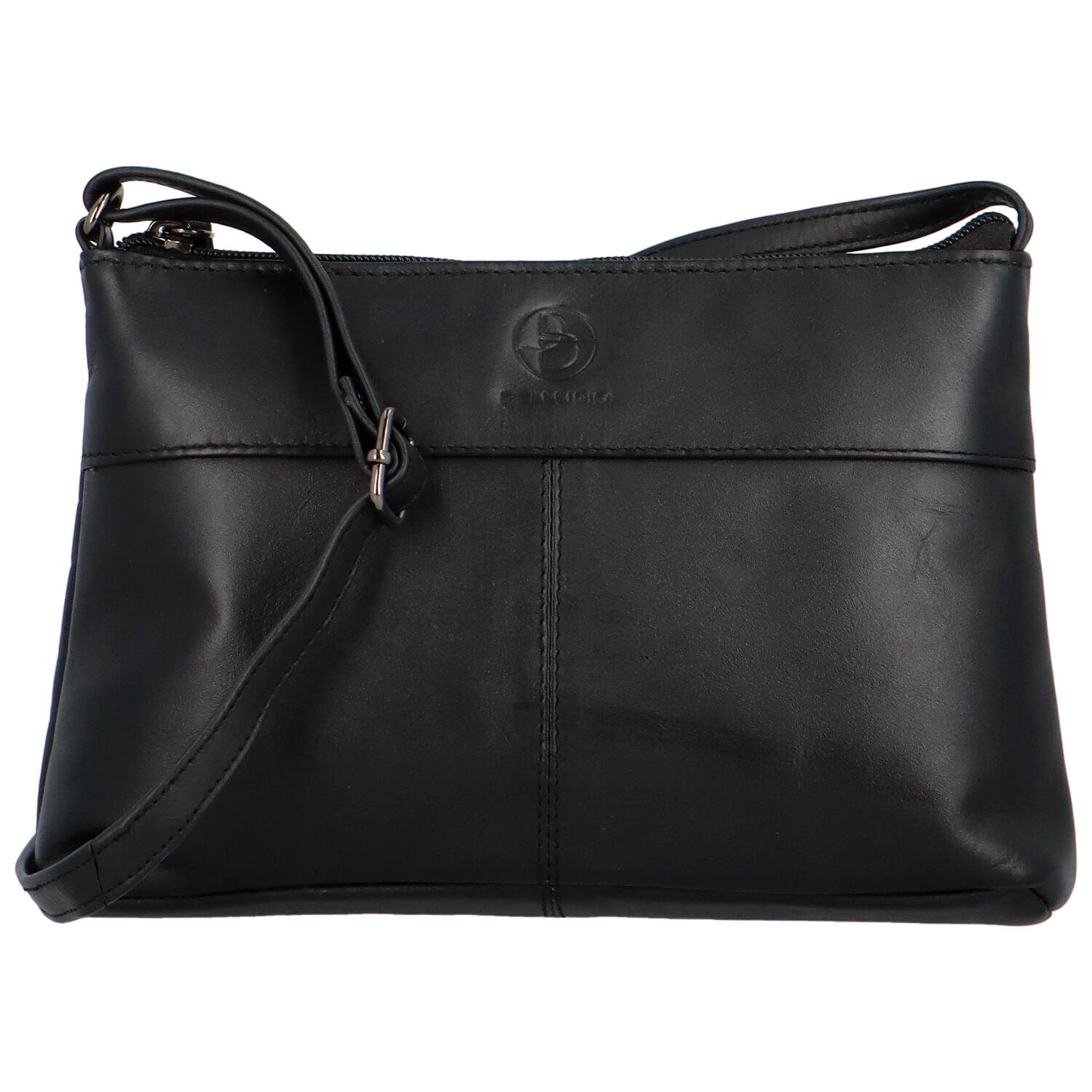 Dámska kožená crossbody kabelka čierna - Bellugio Timafey