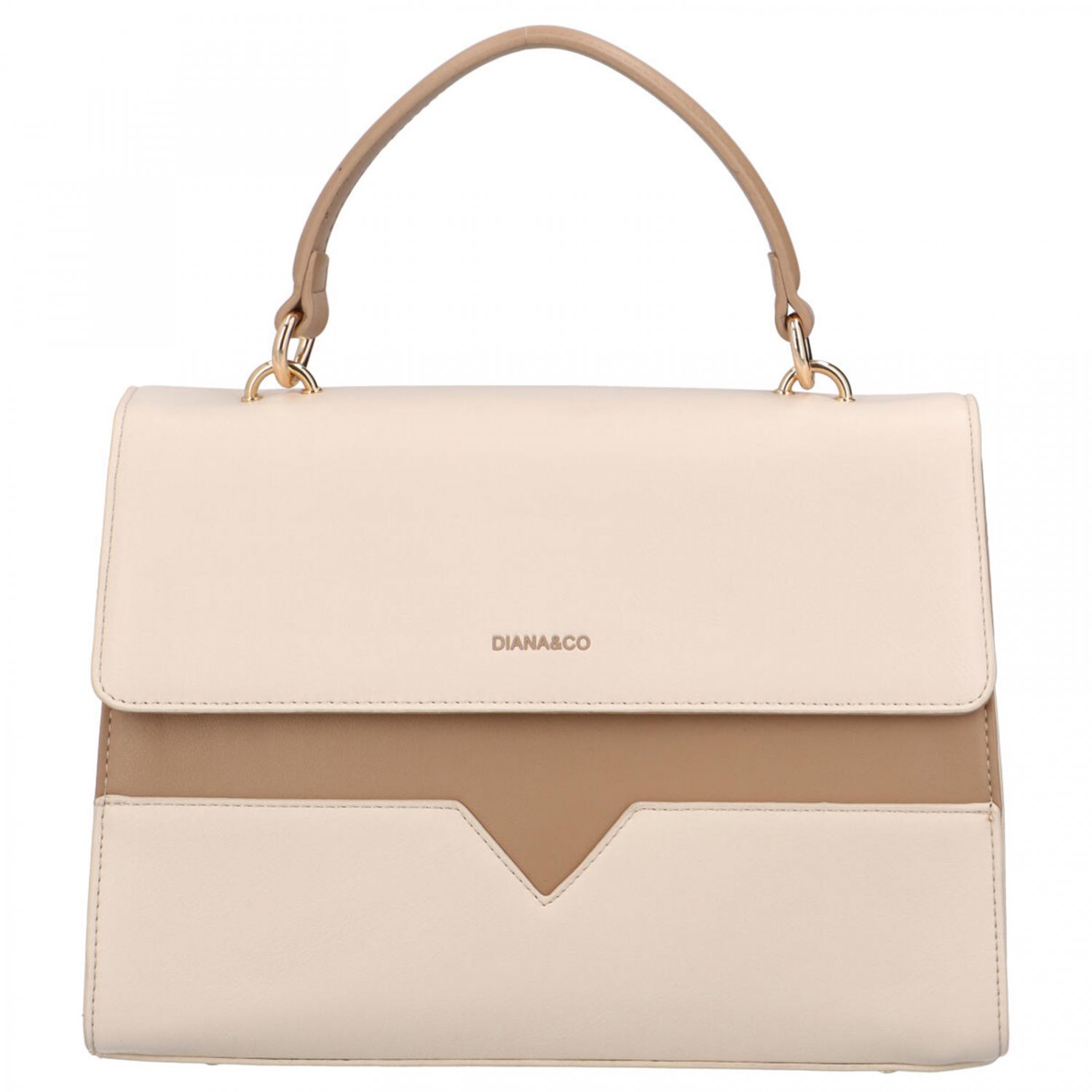 Dámska kabelka do ruky svetlobéžová - DIANA & CO Perforny