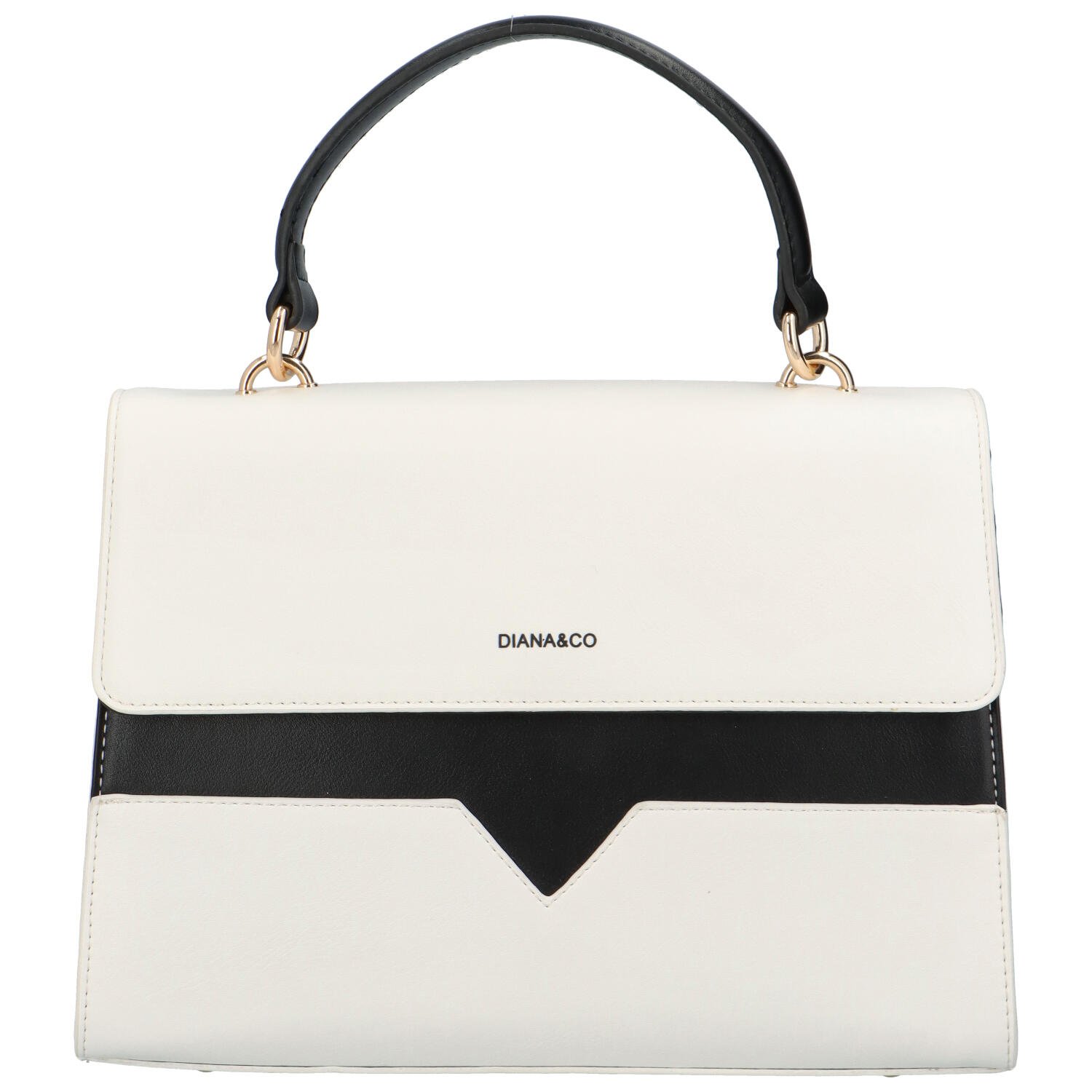 Dámska kabelka do ruky biela - DIANA & CO Perforny