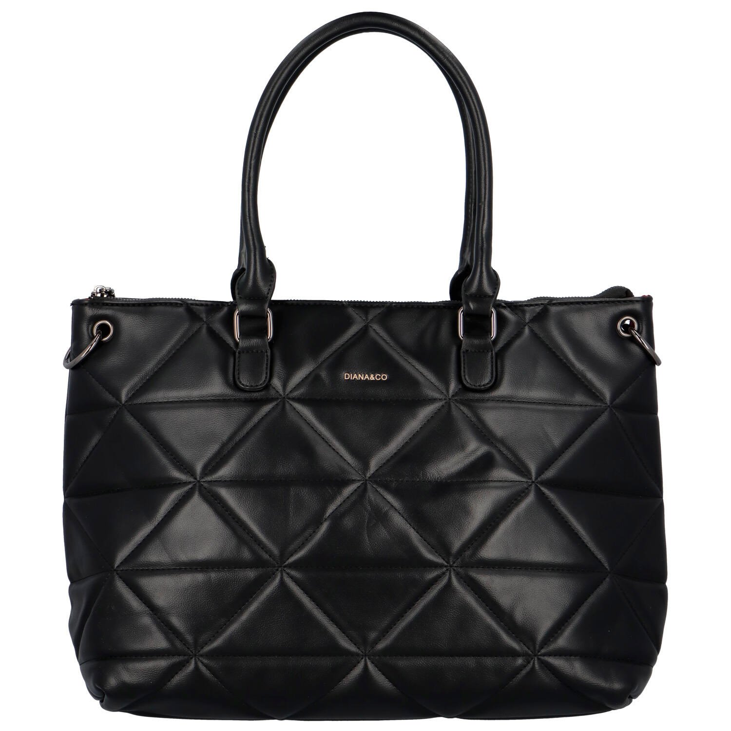 Štýlová veľká dámska kabelka na rameno čierna - DIANA & CO Gisela