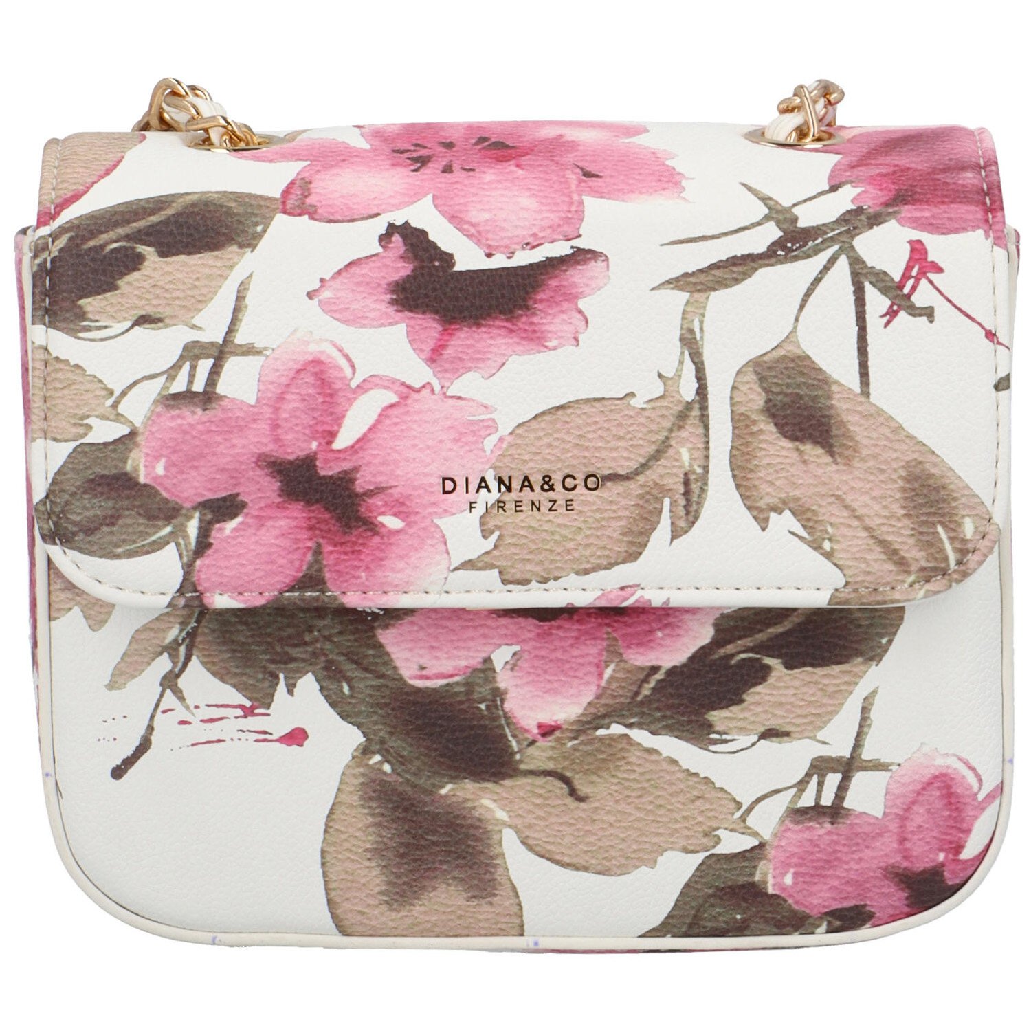 Dámska crossbody kabelka biela - DIANA & CO Melly Flower