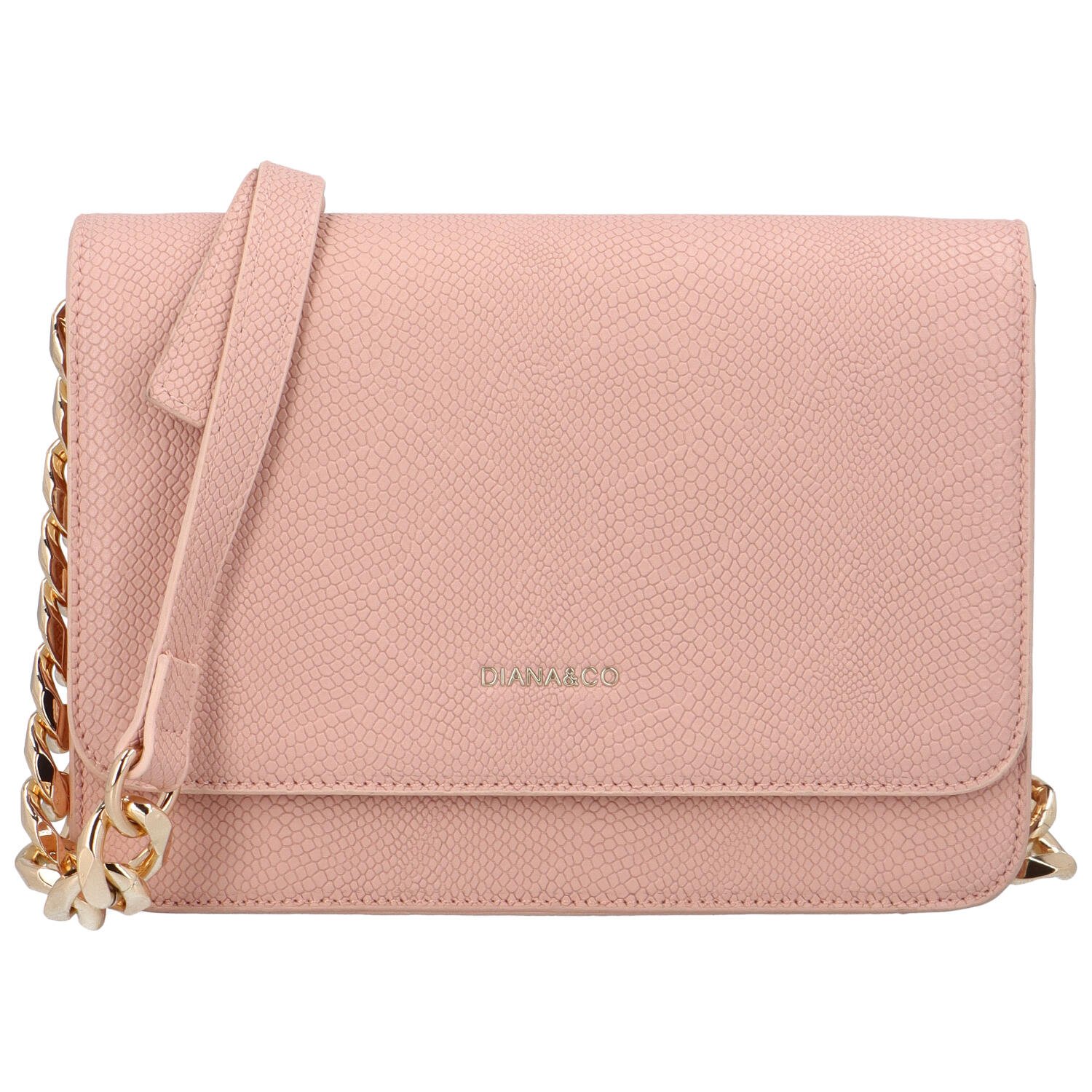 Dámska crossbody kabelka ružová - DIANA & CO Berefy Snake