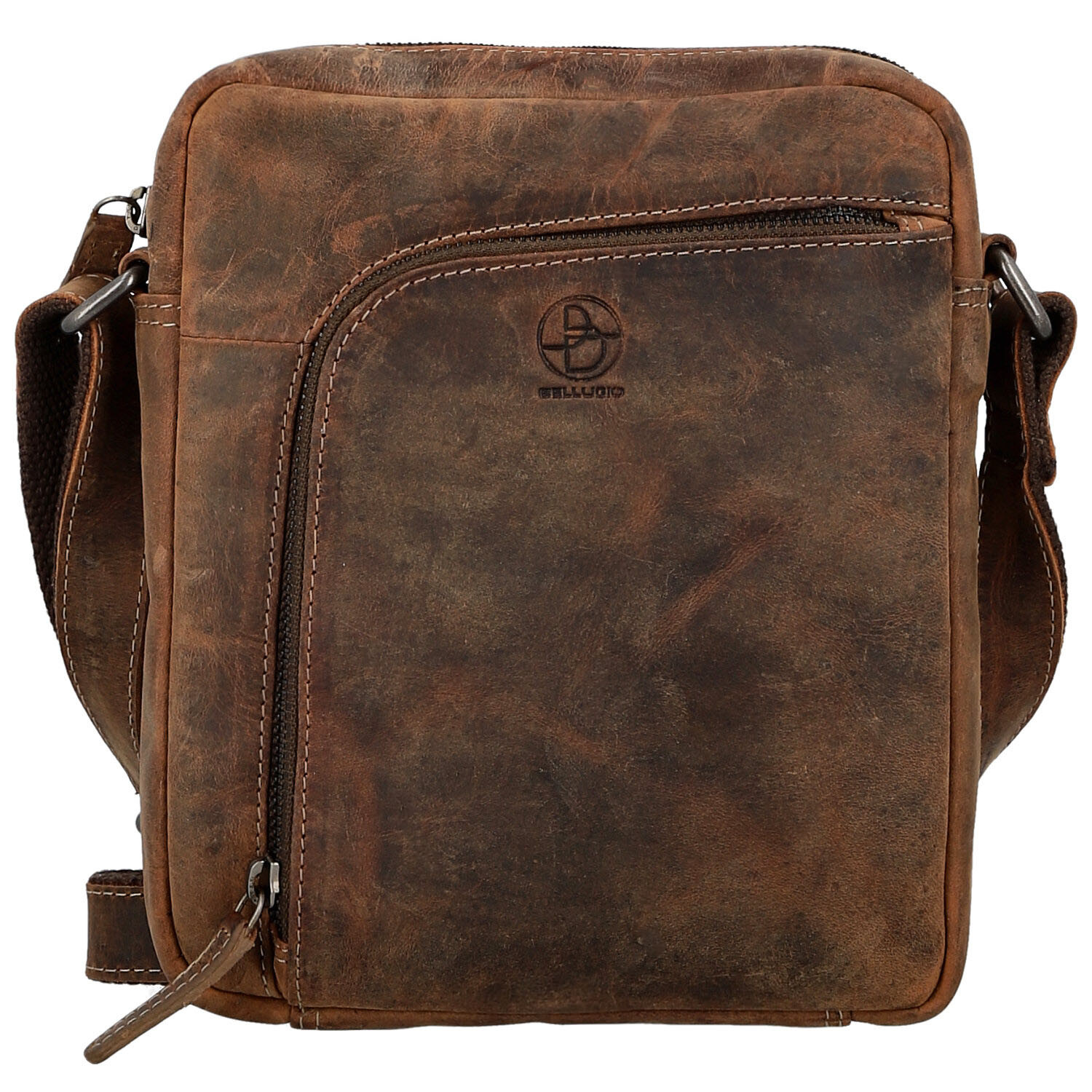 Pánska kožená crossbody taška hnedá - Bellugio Seth