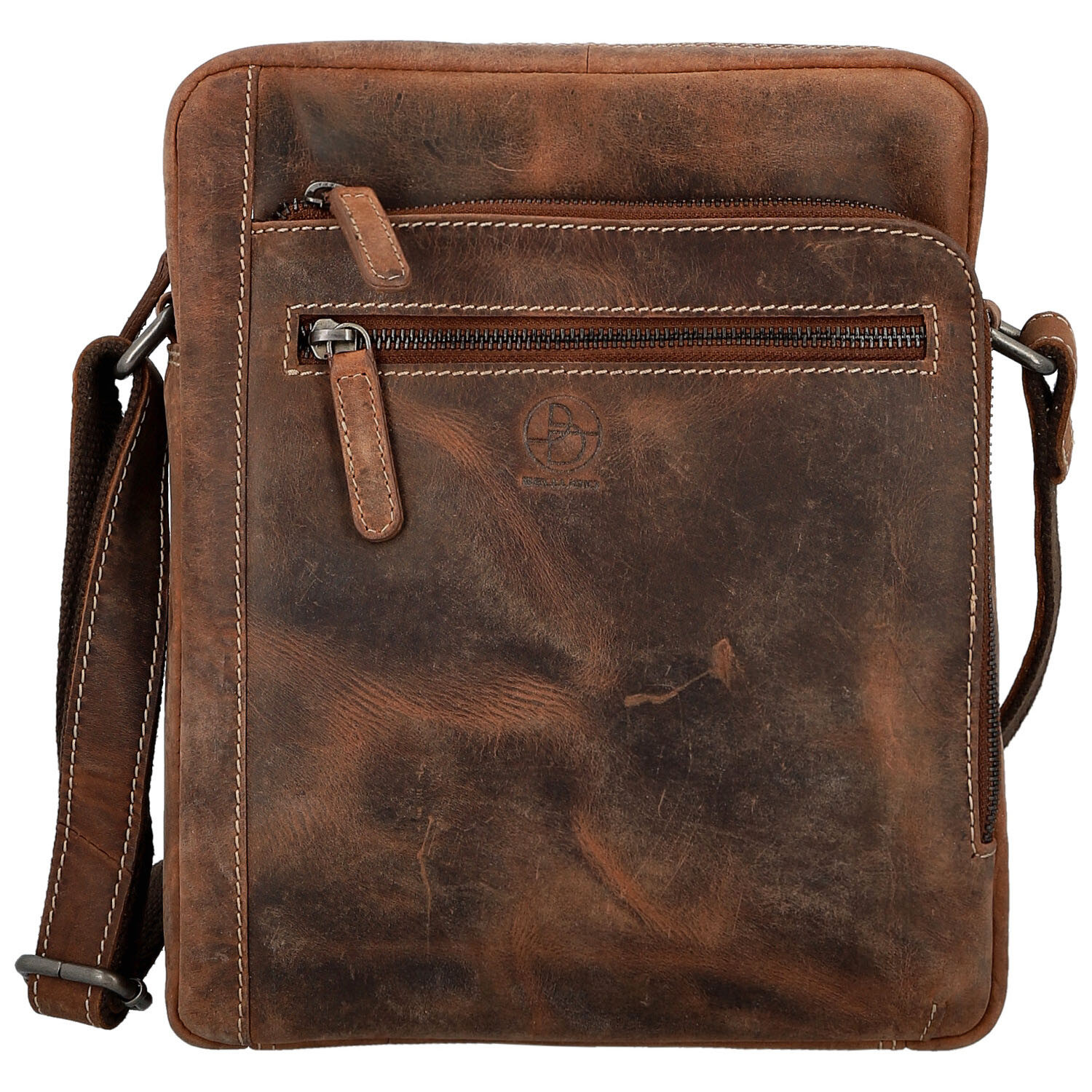 Pánska kožená crossbody taška hnedá - Bellugio Dalnim