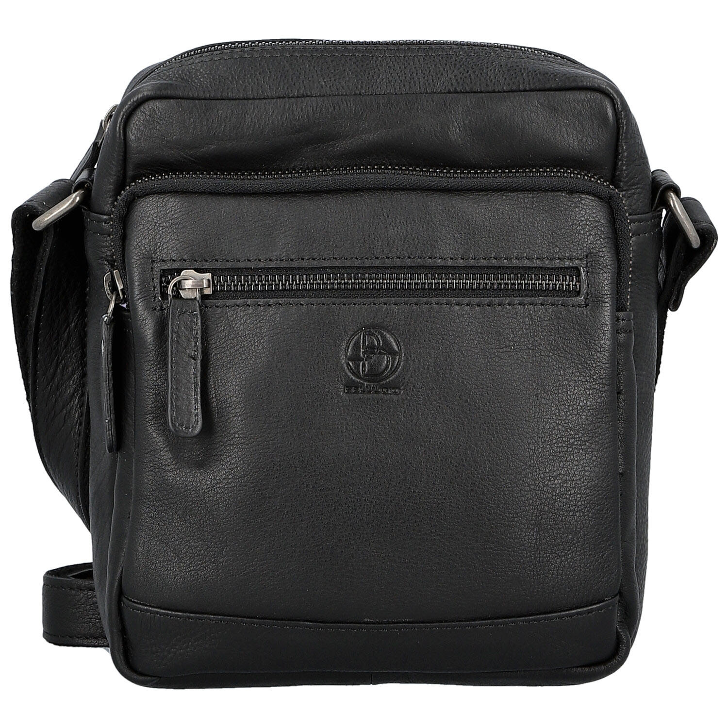 Pánska kožená crossbody taška čierna - Bellugio Lewin