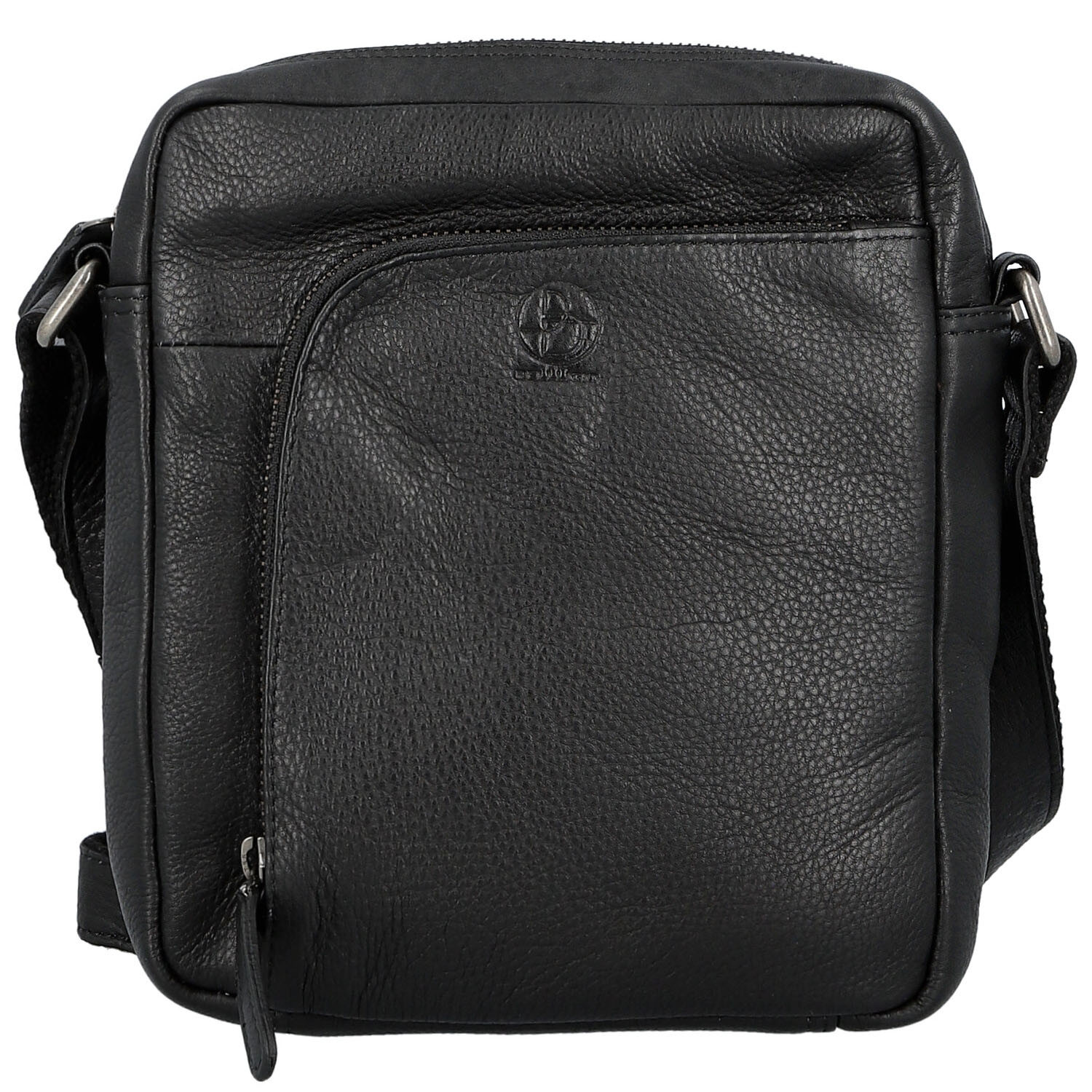 Pánska kožená crossbody taška čierna - Bellugio Seth