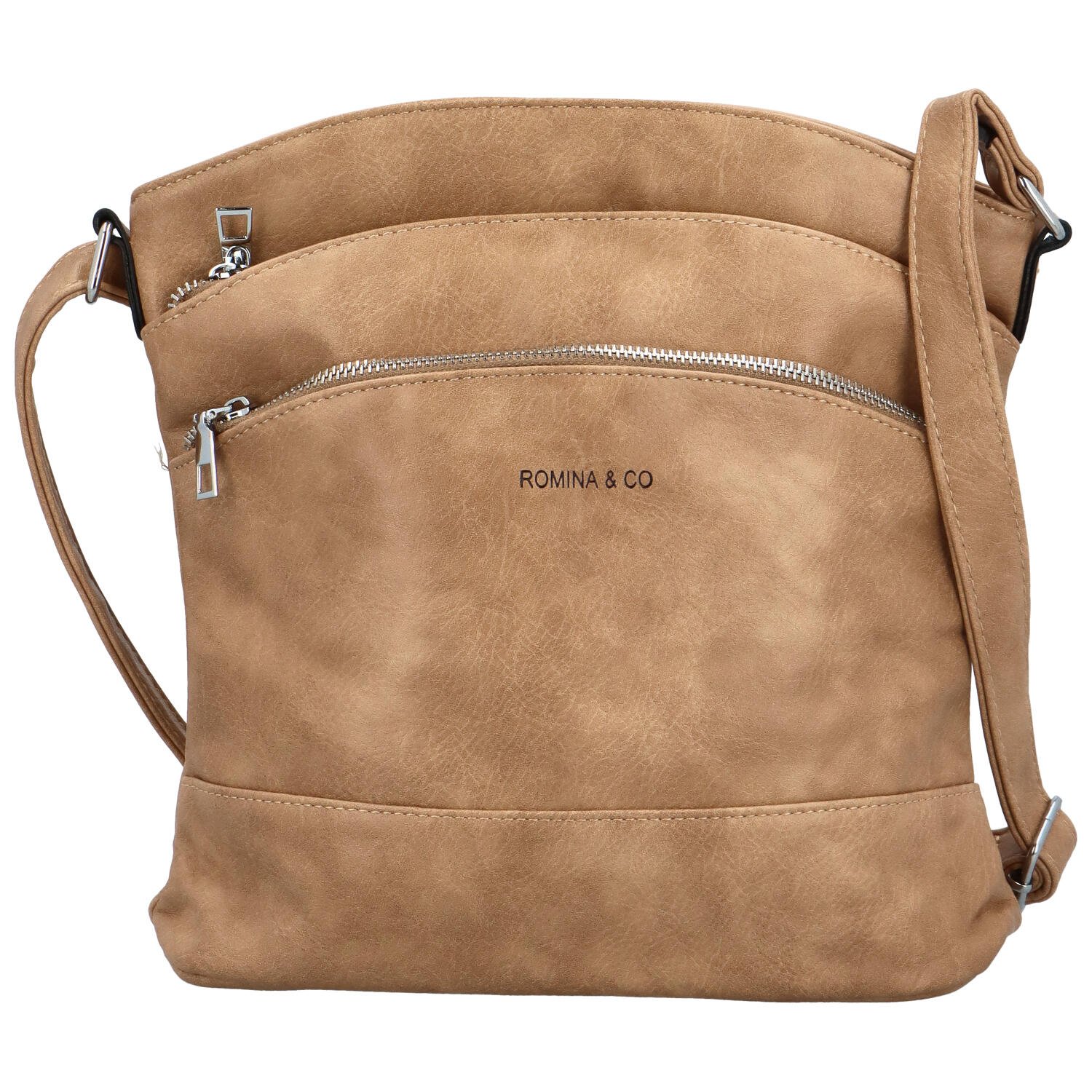 Dámska crossbody svetlo hnedá - Romina & Co Bags Zigitta